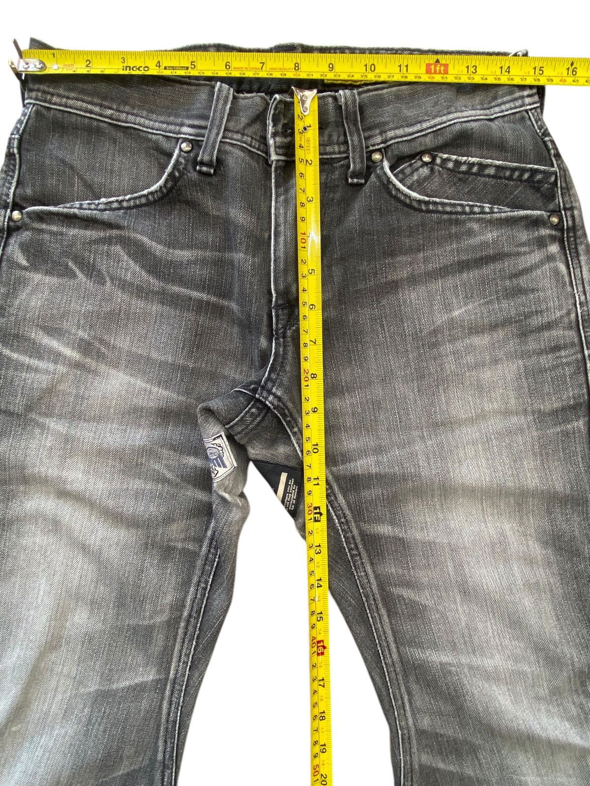 Edwin Edwin Faded Wash Whiskered Style Twisted Leg Jeans Size US 30 / EU 46 - 6 Thumbnail