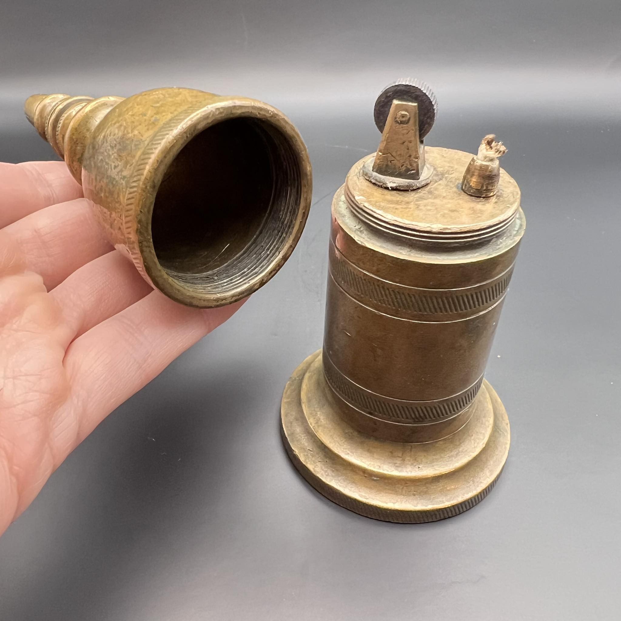 Vintage Huge WWII Military Antique Lighter Bronze Brass Handmade Size ONE SIZE - 6 Thumbnail