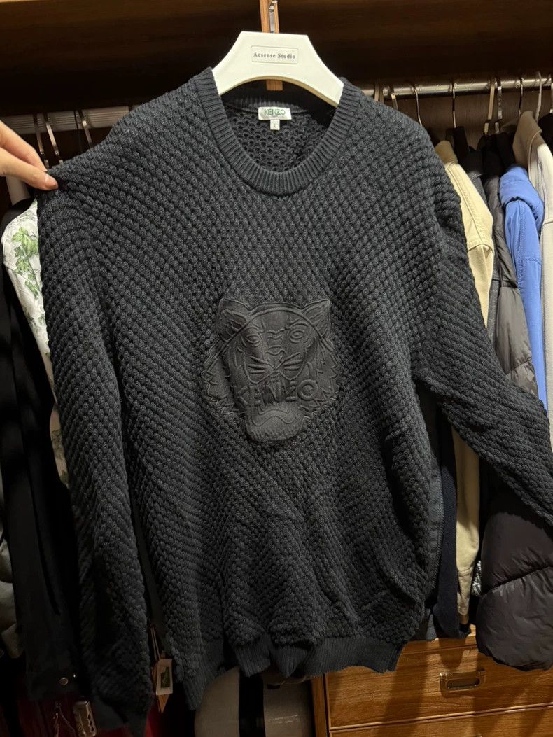 Kenzo KENZO Tiger Emblem Knit Sweater - dmc Size US L / EU 52-54 / 3 - 1 Thumbnail