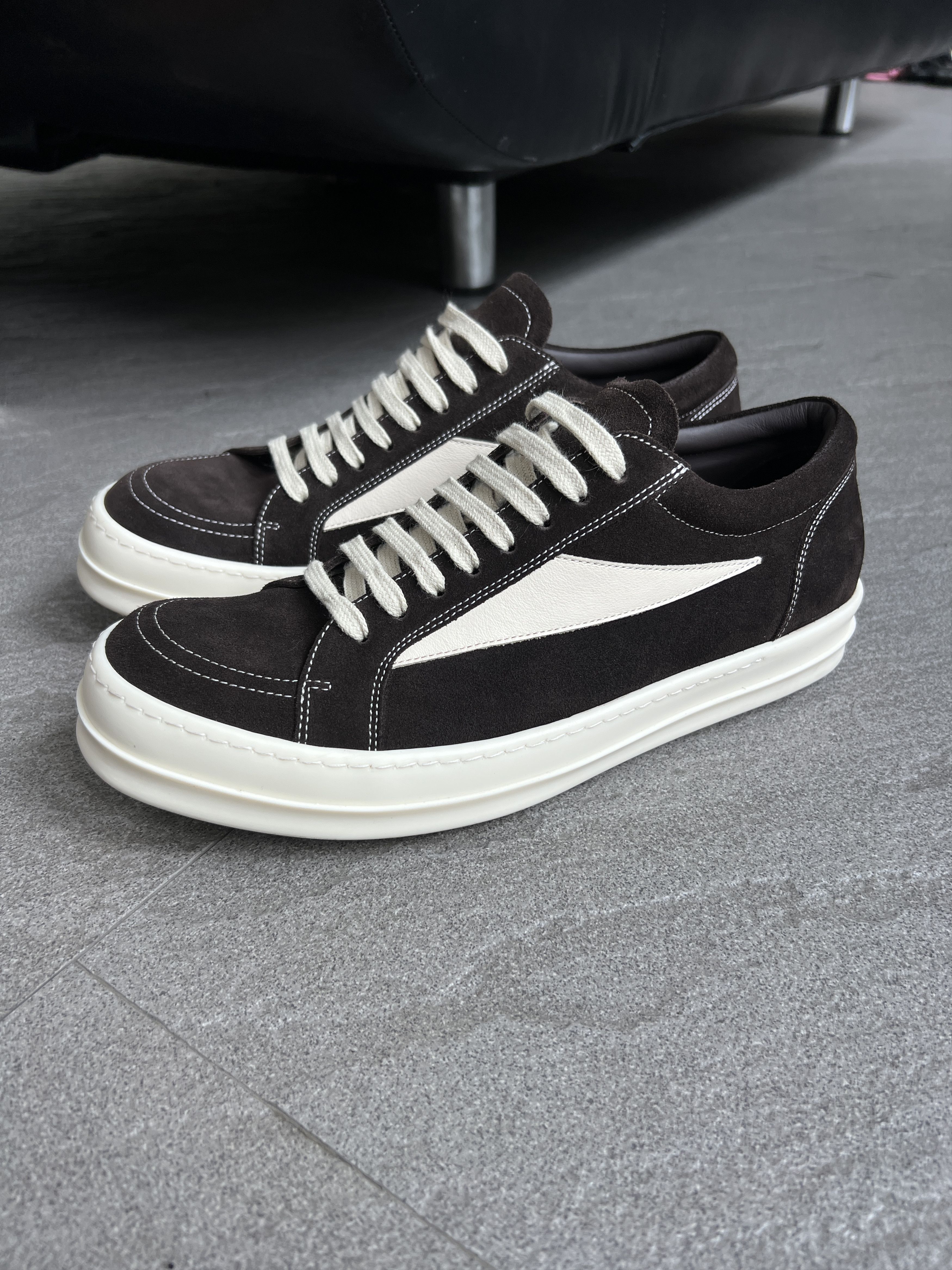 Rick Owens Vans Vintage Sneaks Mahogany Milk EU43 New