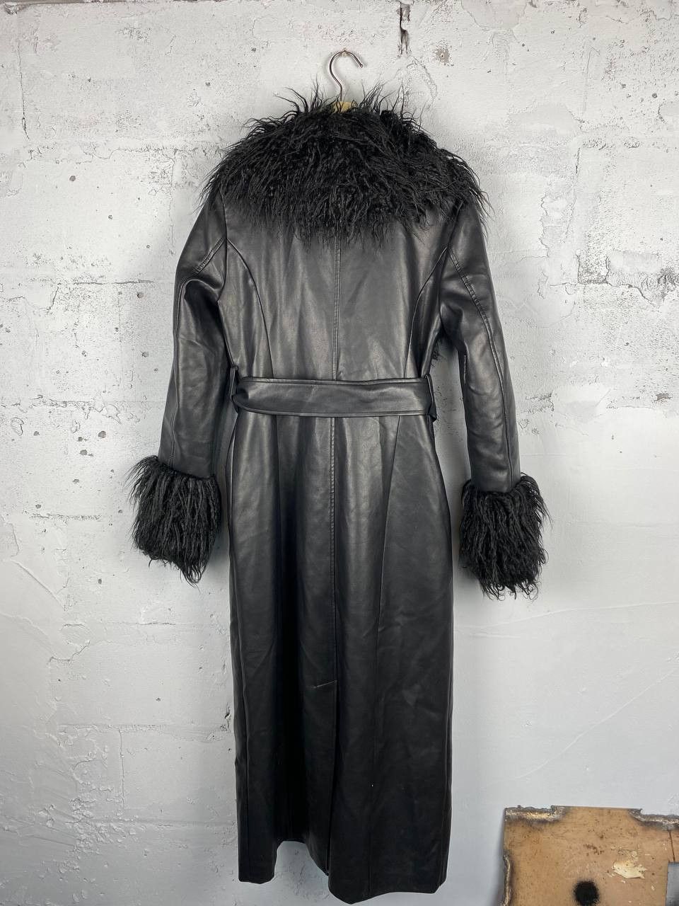 20471120 Avant Garde Leather Fur Black Opium Y2K Coat Grunge Size US S / EU 44-46 / 1 - 7 Thumbnail
