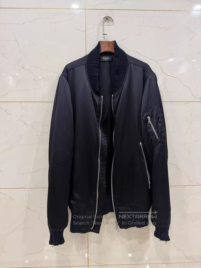 Amiri Amiri Silk Flight Jacket Sleeves and Collar with Scattered Size US L / EU 52-54 / 3 - 1 Thumbnail