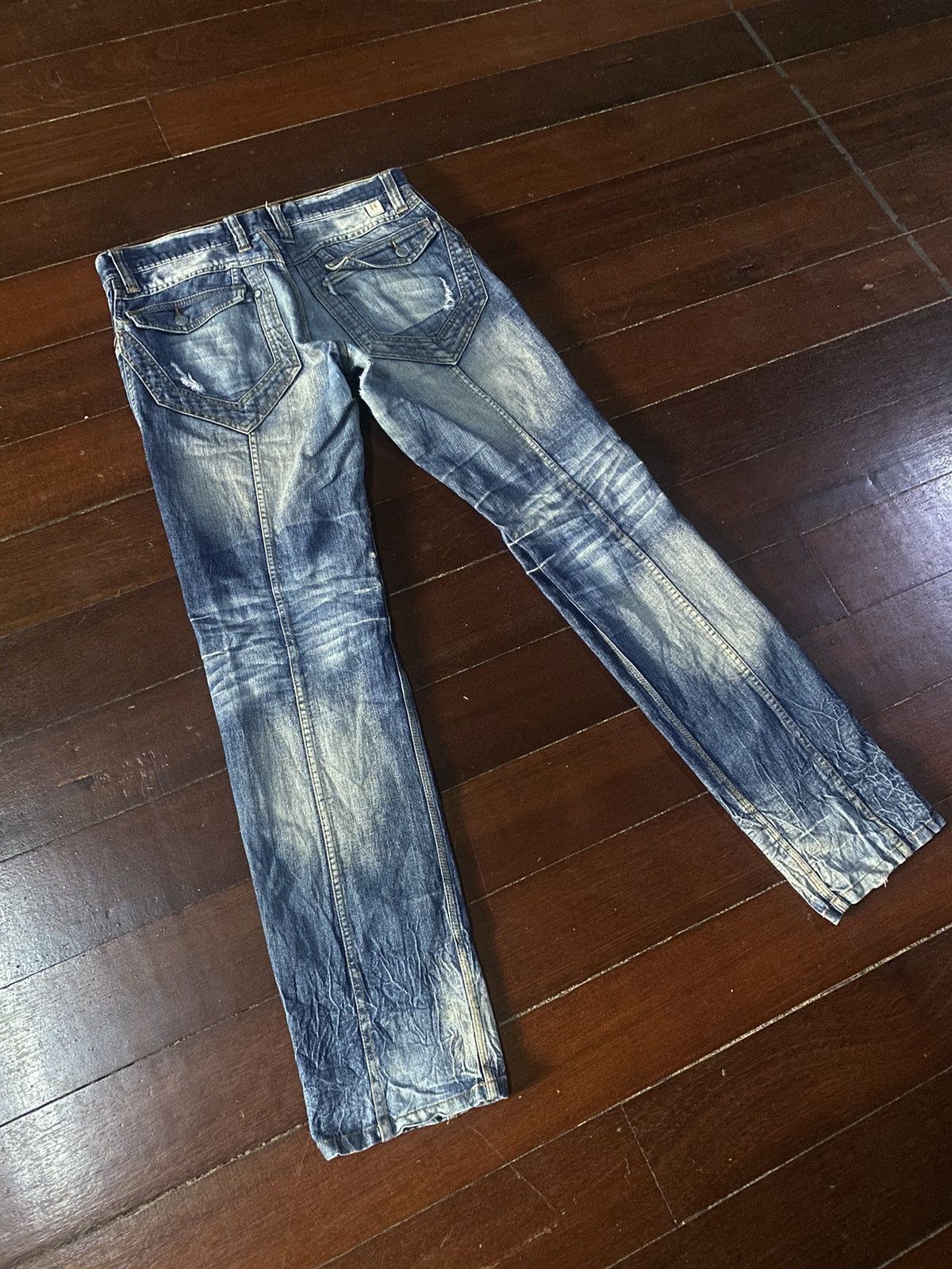 Designer × HIDEAWAYS × If Six Was Nine FIRE 🔥 HIDEAWAYS NICOLE nice faded studded pocket FLARE Size US 34 / EU 50 - 15 Thumbnail