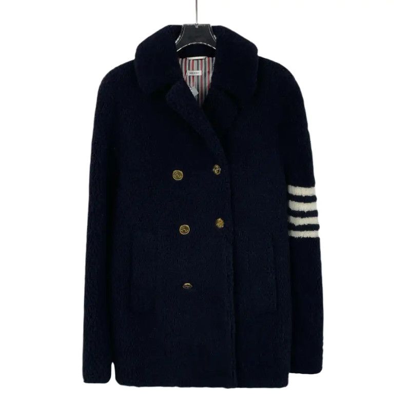 Thom Browne Thom Browne Men's Navy Blue Coat 0089 Size US S / EU 44-46 / 1 - 1 Thumbnail