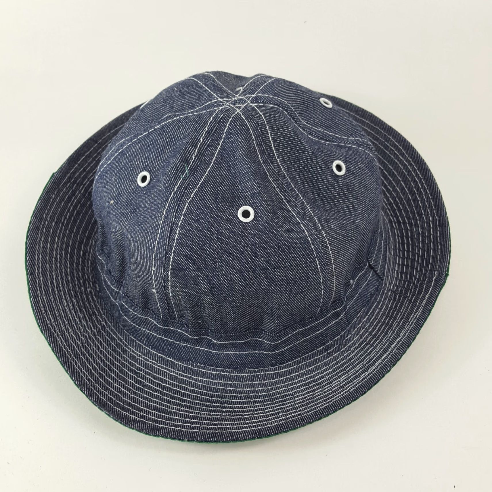 Denime VINTAGE Military Boonie Hat Bucket Cap Mens Size M Denim Blue 90s Army Outdoor Retro Y2K Size ONE SIZE - 4 Thumbnail
