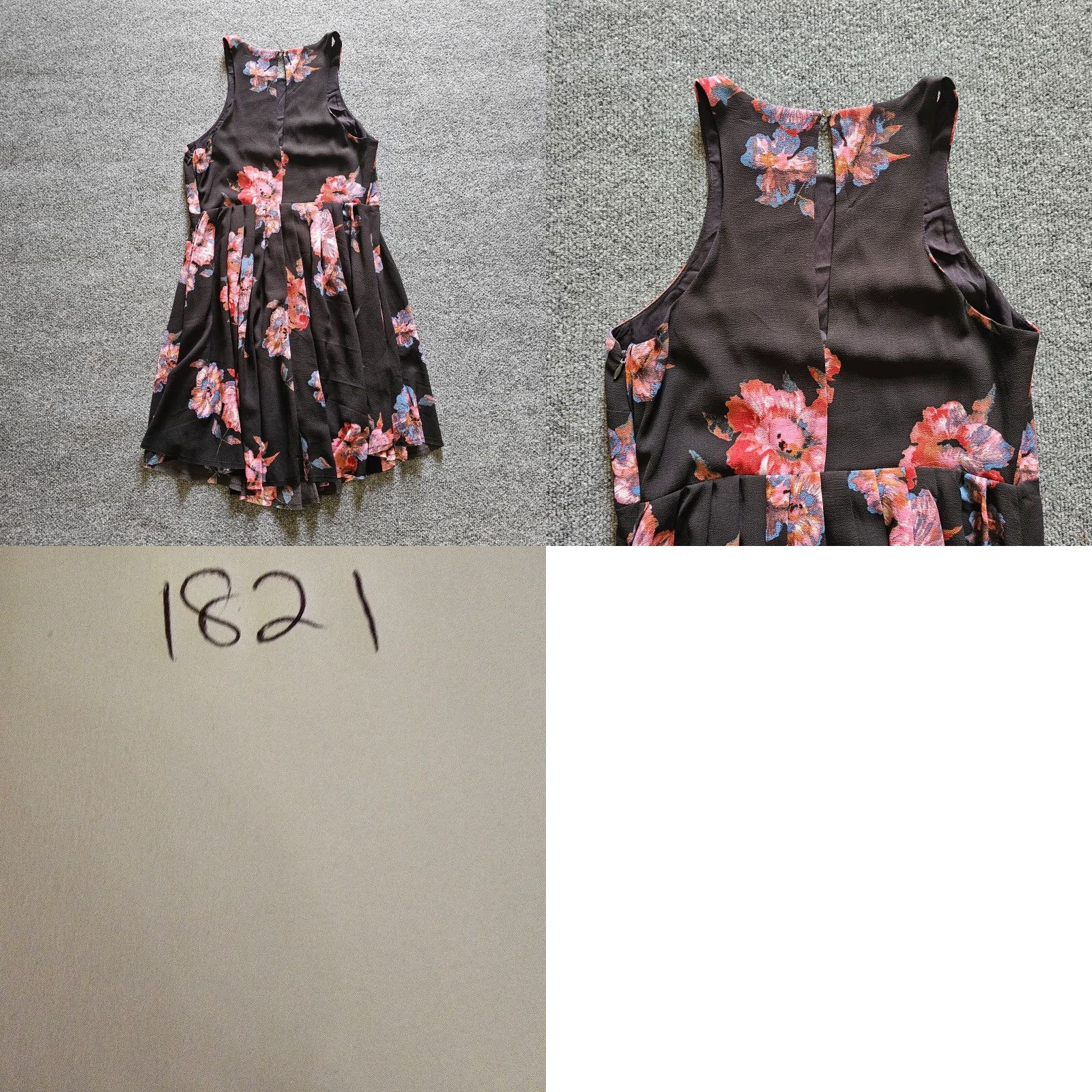 Free People Free People Dress Womens Size 6 Black Pink Floral A-Line Sleeveless Lined Party Cocktail Shoppability Size M / US 6-8 / IT 42-44 - 8 Thumbnail