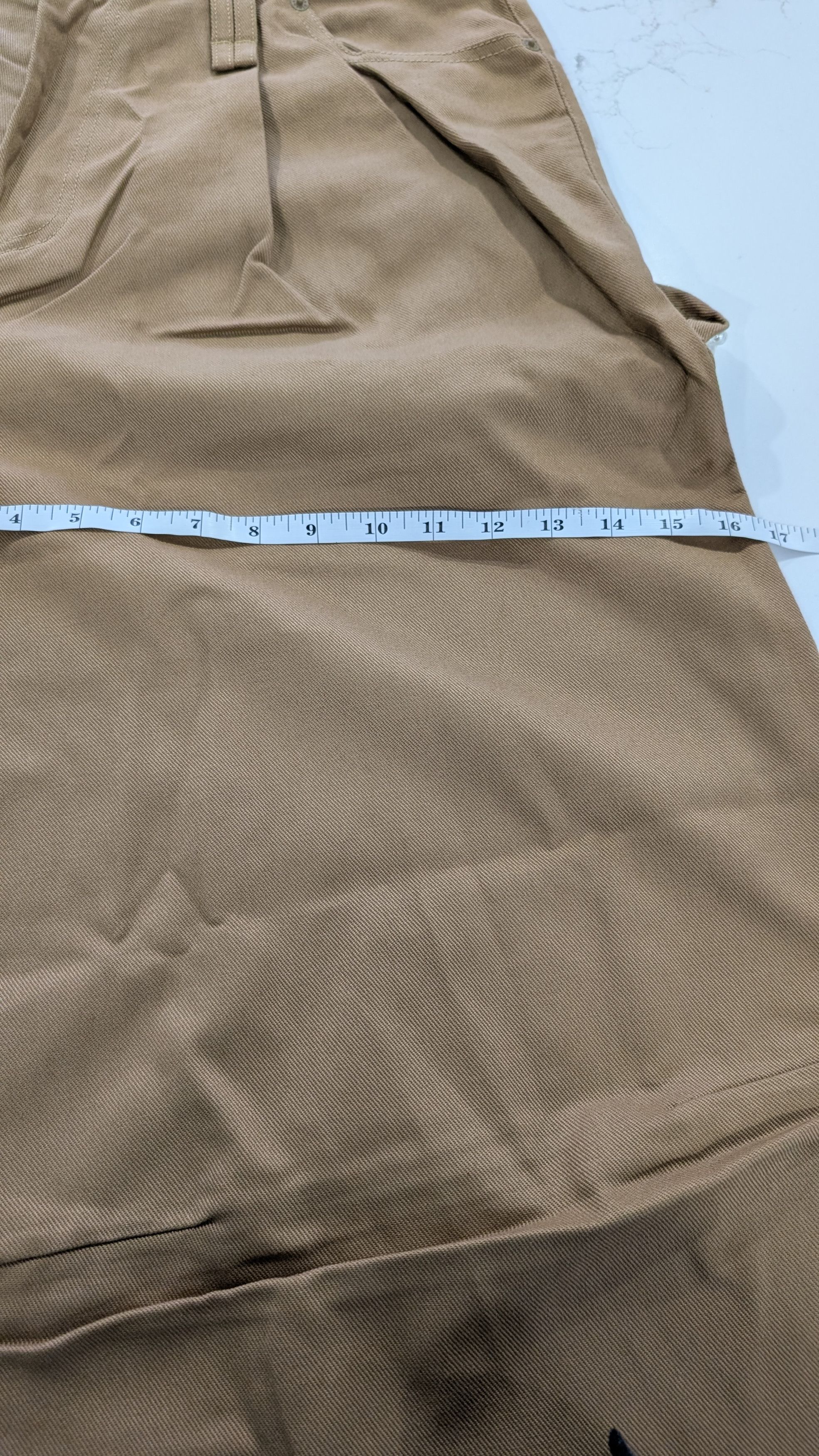 Simone Rocha Simone Rocha Mens Khaki Pearl Embellished Wide Leg Jeans 35 Size US 35 - 10 Thumbnail
