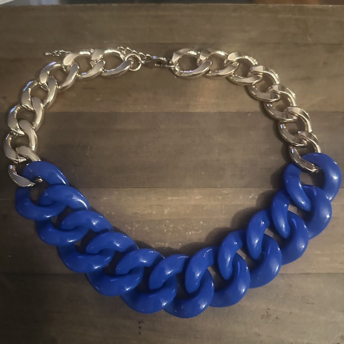 Other Chunky gold and blue link necklace Size ONE SIZE - 2 Thumbnail