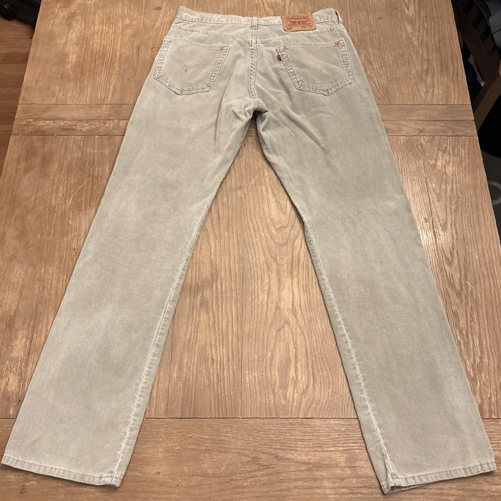 Levi's Vintage Levis Jeans Mens 34x33 Khaki Corduroy 505 Regular Straight Leg Y2K Size US 36 / EU 52 - 7 Thumbnail