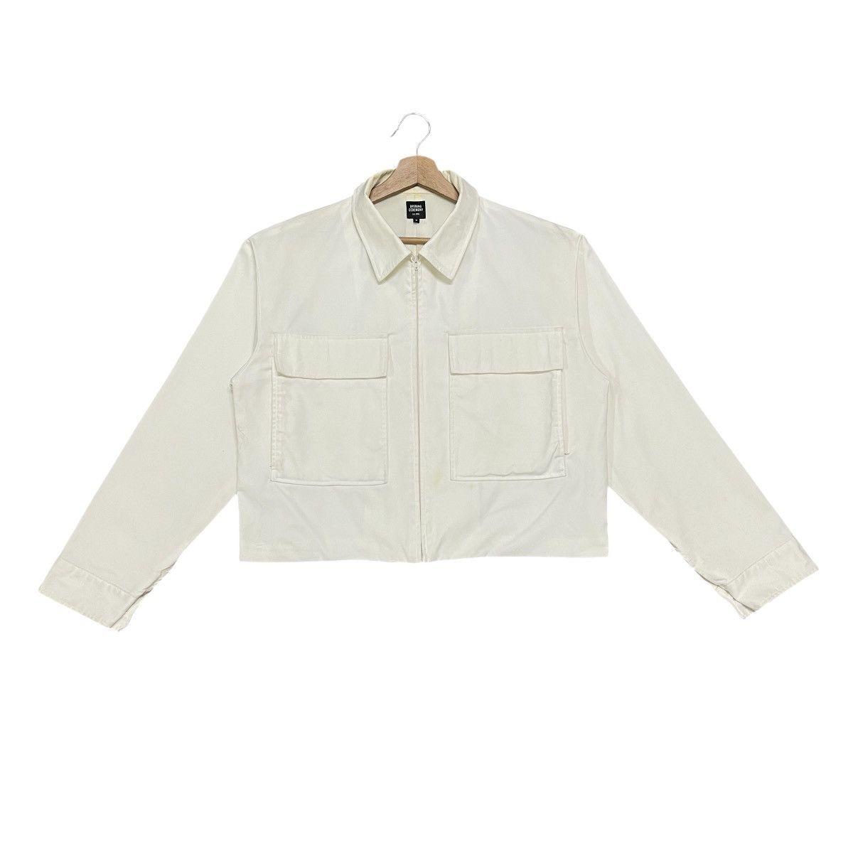 Opening Ceremony Opening Ceremony Off White Minimalist Cropped Zip-Up Jacket Size US M / EU 48-50 / 2 - 1 Thumbnail