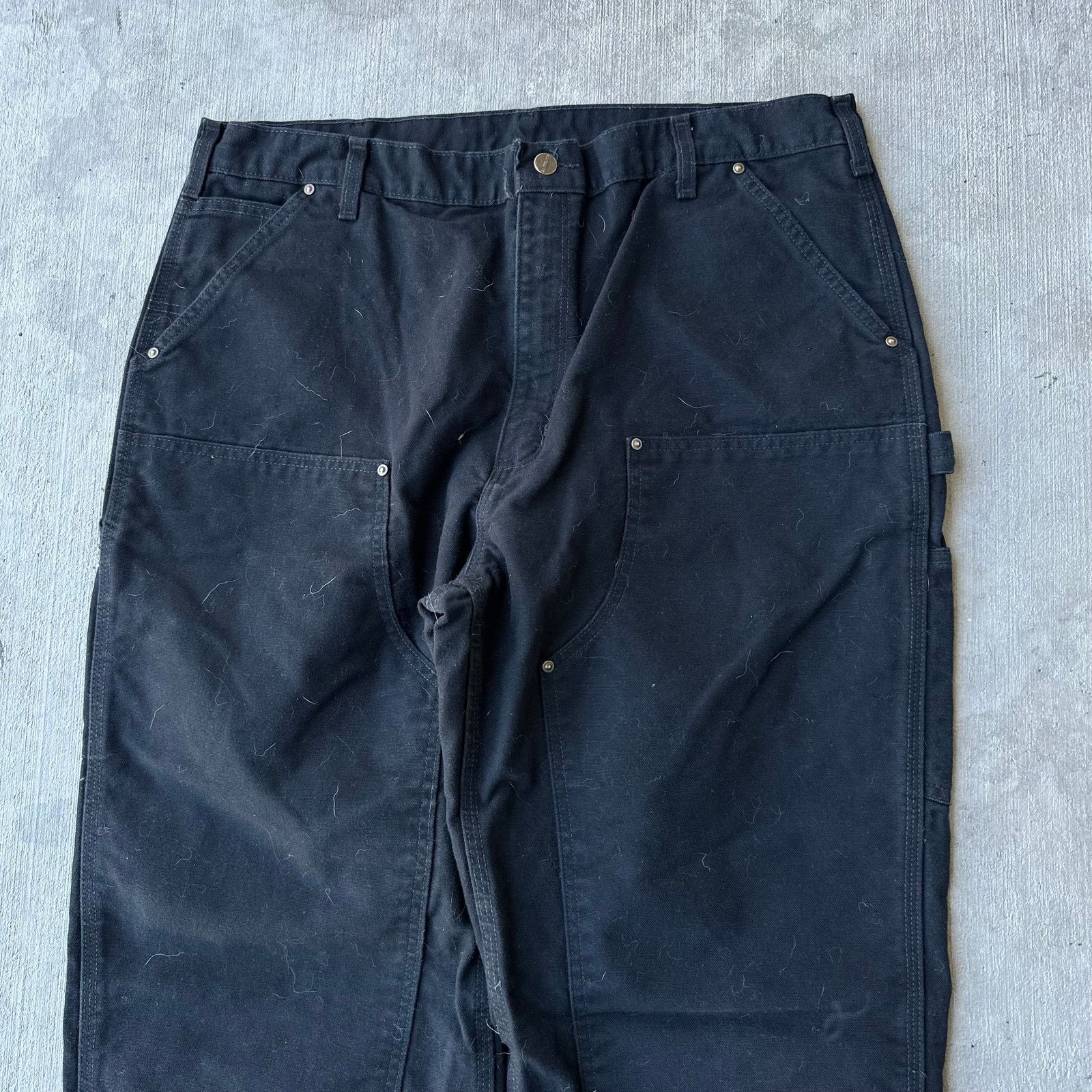 Carhartt × Vintage Carhartt black double knee work wear carpenter pants Size US 39 - 2 Thumbnail