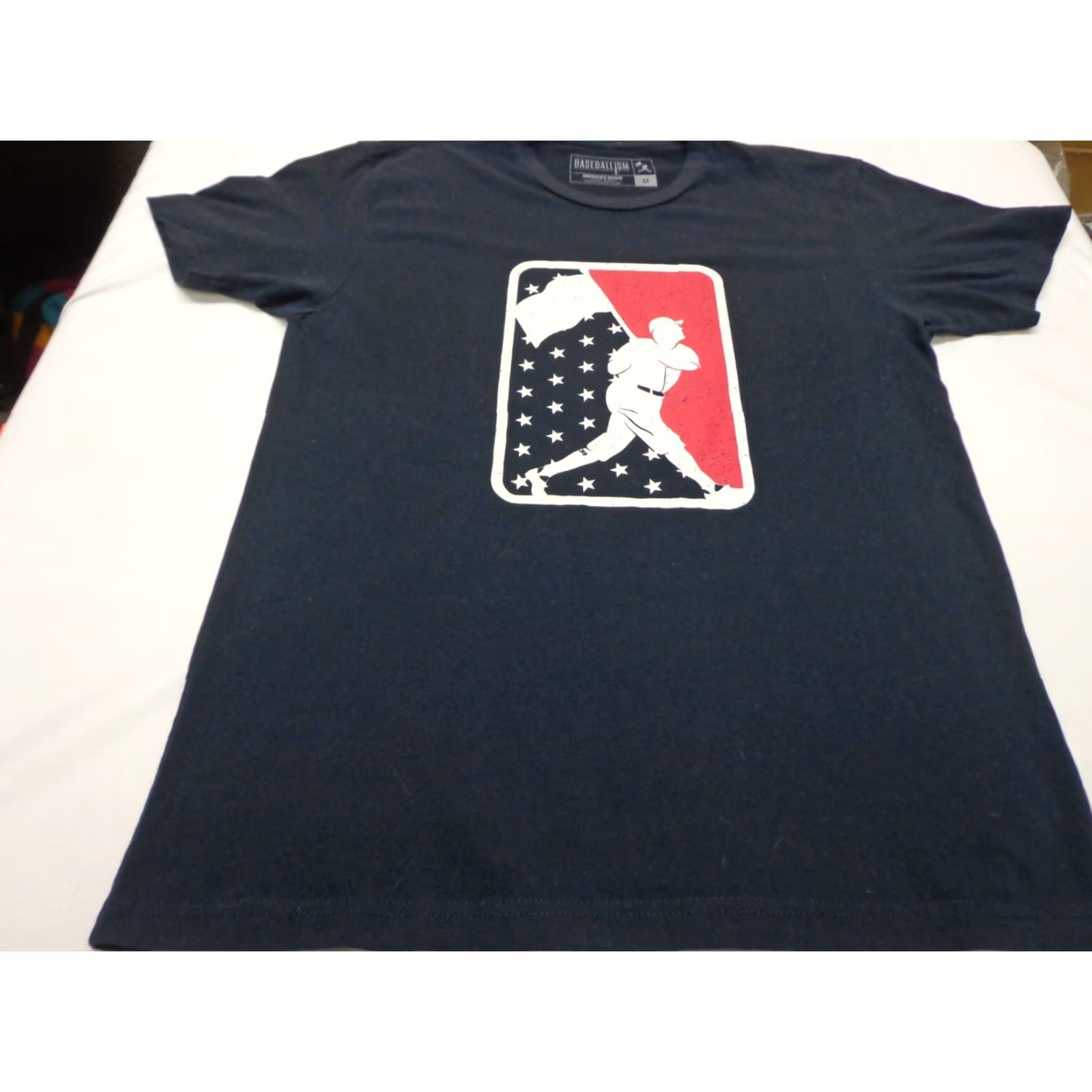 Vintage BASEBALLISM Navy Blue US Flag Graphic T Shirt Size Medium Size US M / EU 48-50 / 2 - 2 Thumbnail