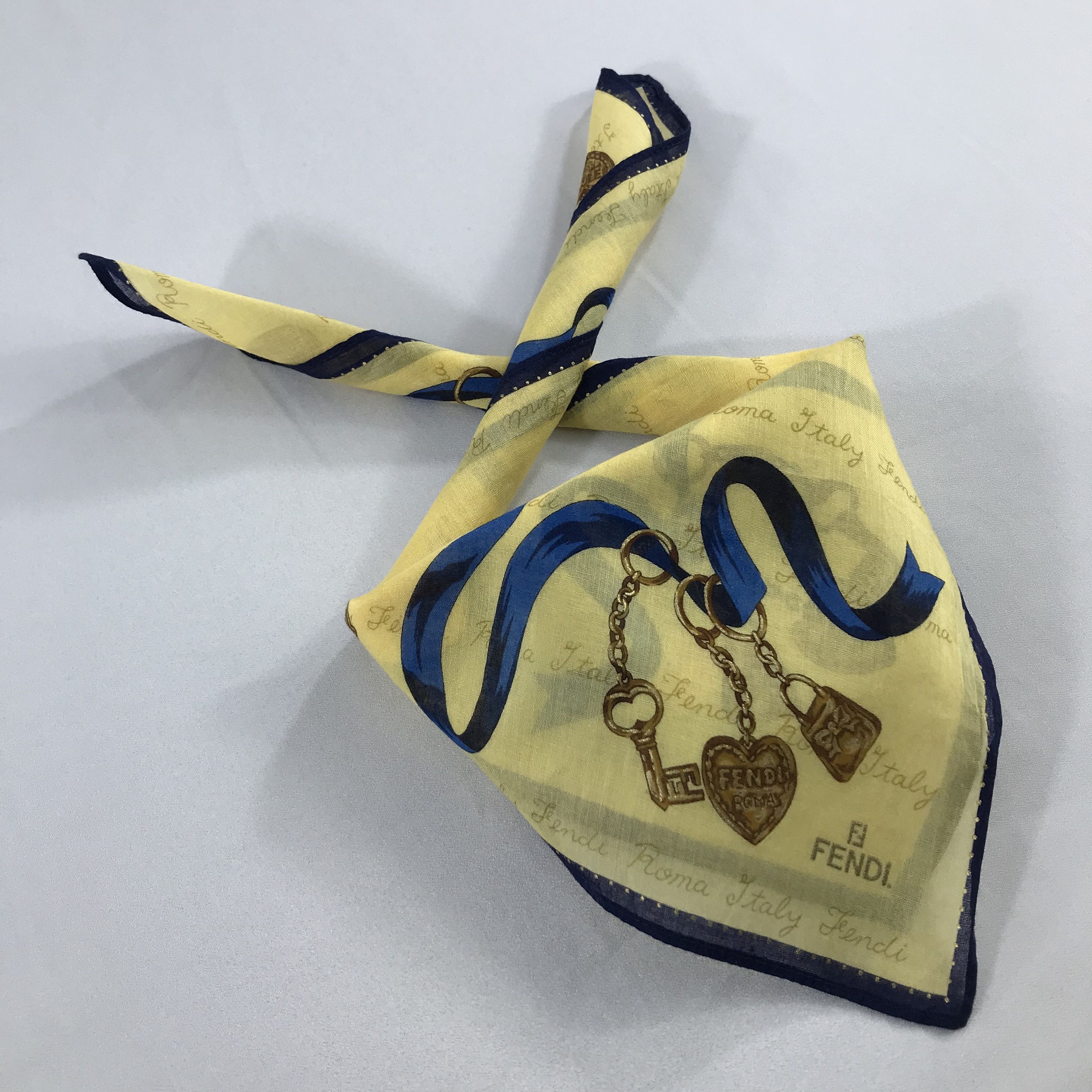 Vintage Vintage Fendi Bandana / Handkerchief / Neckerchief - S2525 Size ONE SIZE - 4 Thumbnail