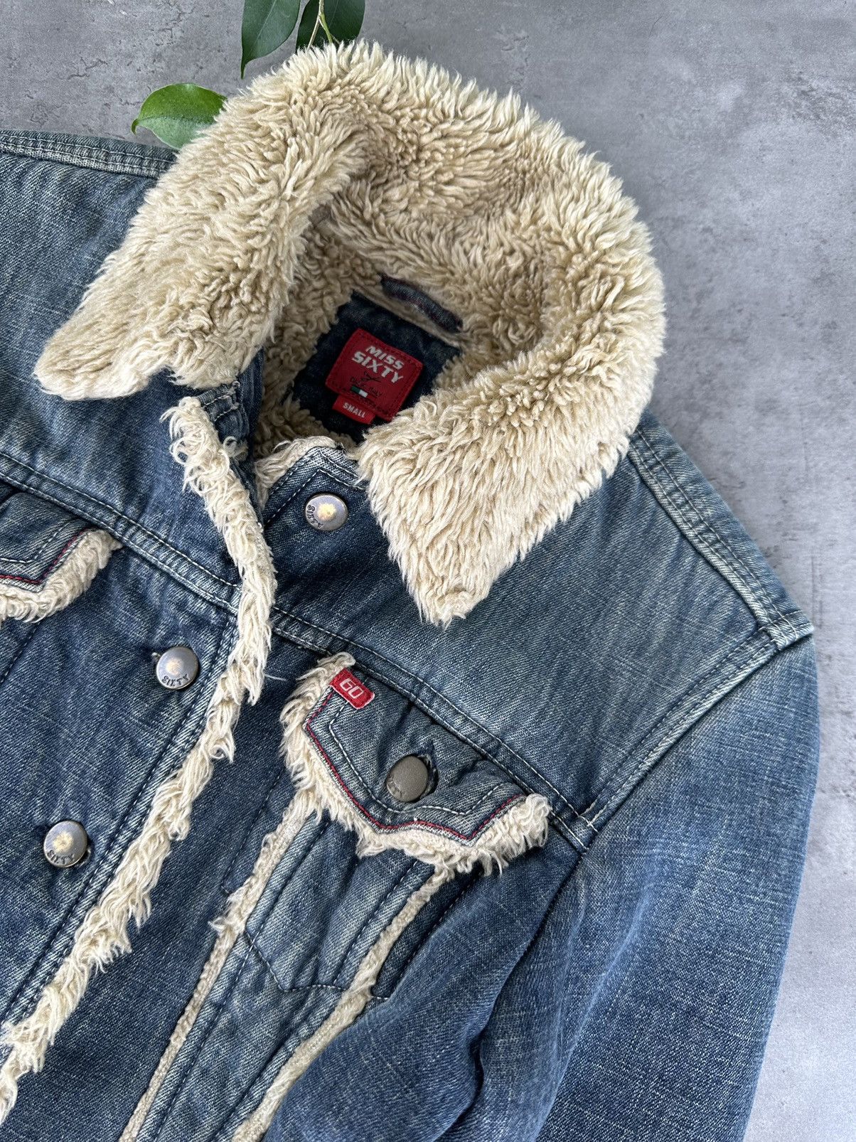 Miss Sixty Miss Sixty Sherpa Denim Jacket Size S / US 4 / IT 40 - 4 Thumbnail