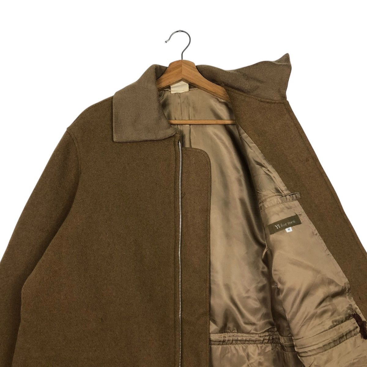 Yohji Yamamoto 🔥VINTAGE CHORE WOOL JACKET Y’S FOR MEN ZIPPER HIGH COLLAR Size US M / EU 48-50 / 2 - 14 Thumbnail