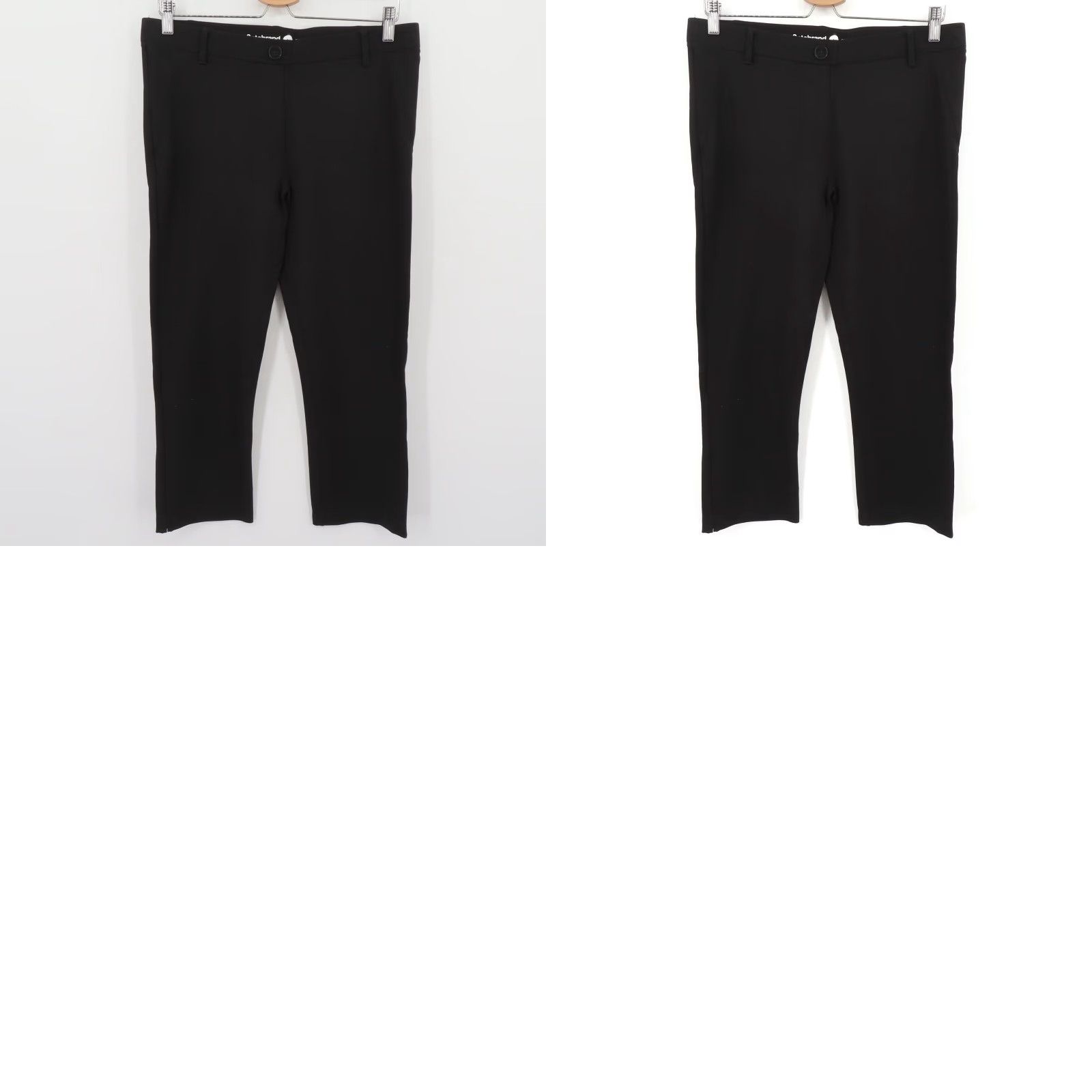 Vintage Betabrand Women Large W0249-BK Crop Classic Dress Yoga Pants Solid Black Size 36" / US 14 / IT 50 - 8 Thumbnail