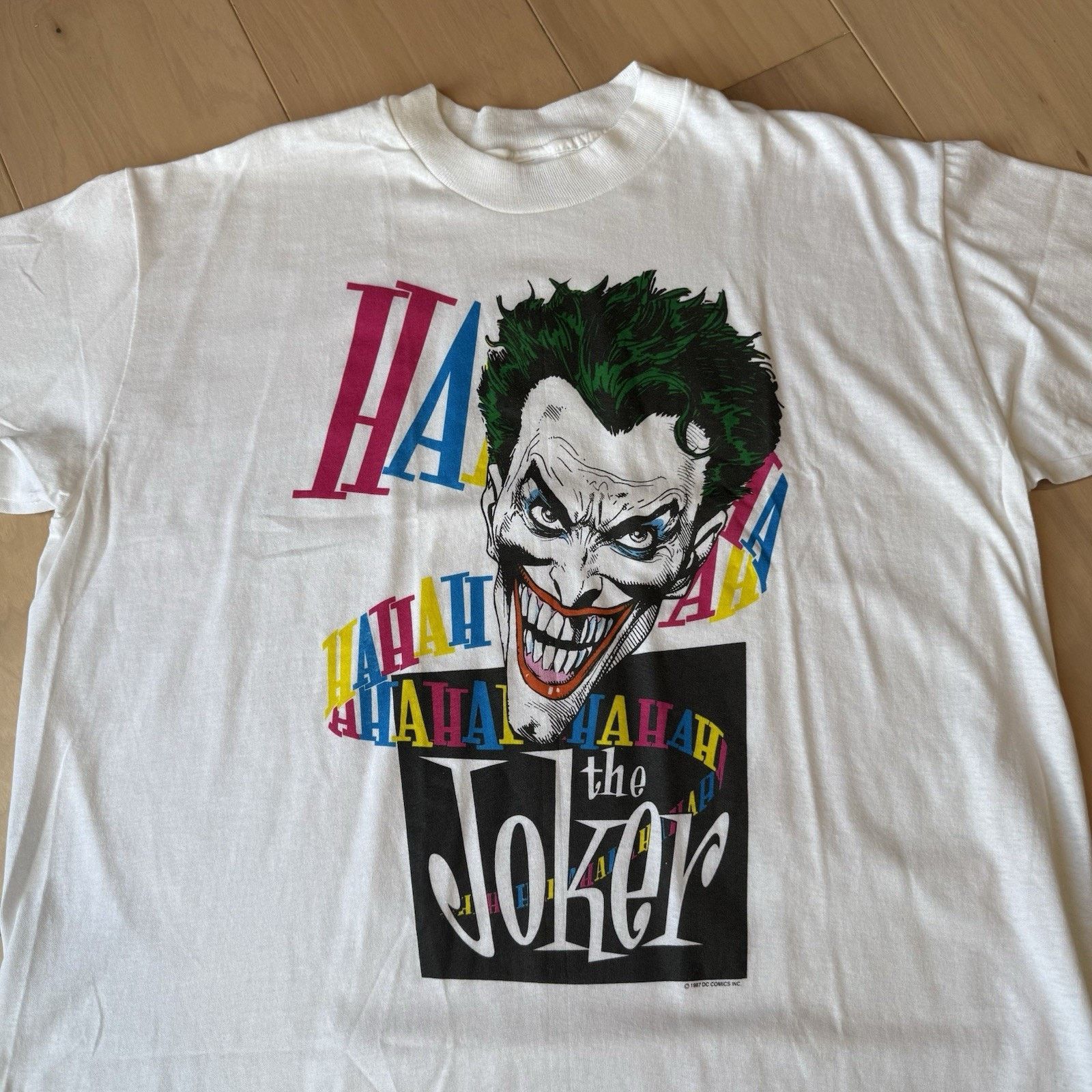 Vintage Vintage The Joker Shirt White 80s DC Comics Batman Penguin Size US XL / EU 56 / 4 - 3 Thumbnail