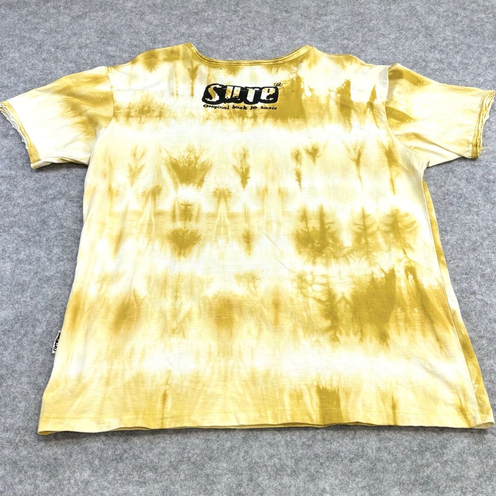 Vintage SURE tie dye spiritual design T-Shirt Yellow Large Mens Short Sleeve Shirt Size US L / EU 52-54 / 3 - 2 Thumbnail