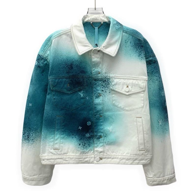 Louis Vuitton Louis Vuitton Tie-Dye Logo Denim Jacket Size US L / EU 52-54 / 3 - 1 Thumbnail