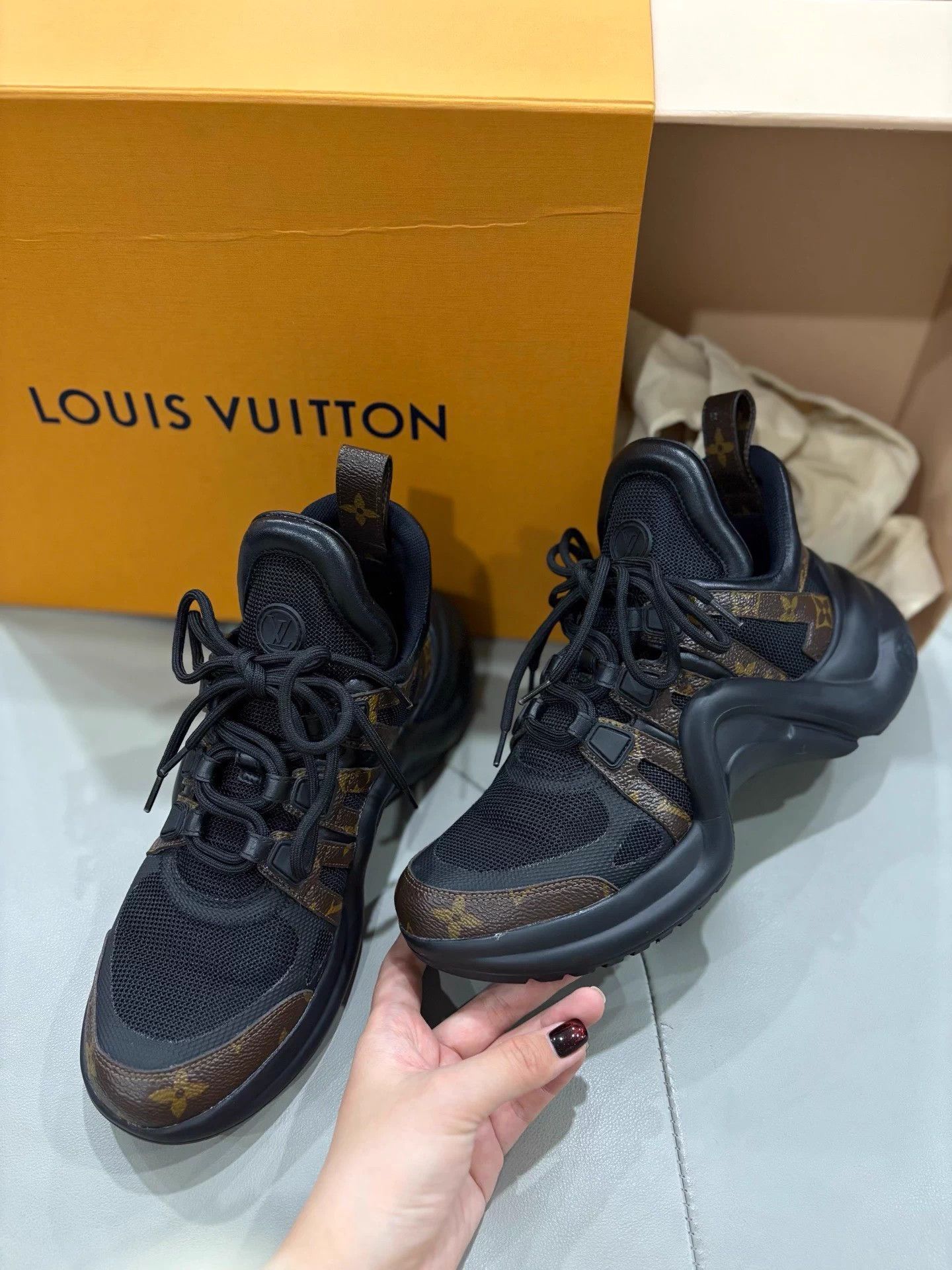 Louis Vuitton LV Monogram Arch Dad Sneakers 99 New 38 with Box Size US 7 / IT 37 - 1 Thumbnail