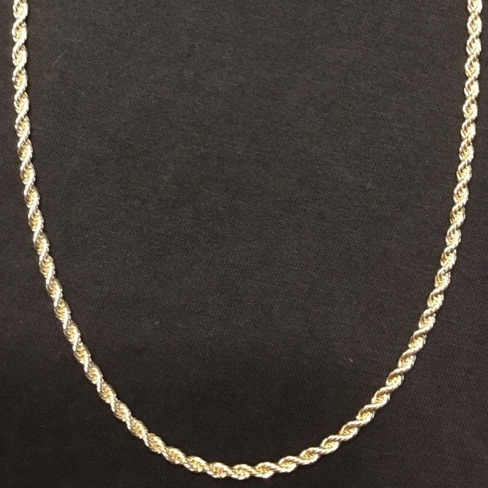Jewelry Gold Chain Rope Chain Necklace 20in 4mm and Gold Cross Set Size ONE SIZE - 3 Thumbnail