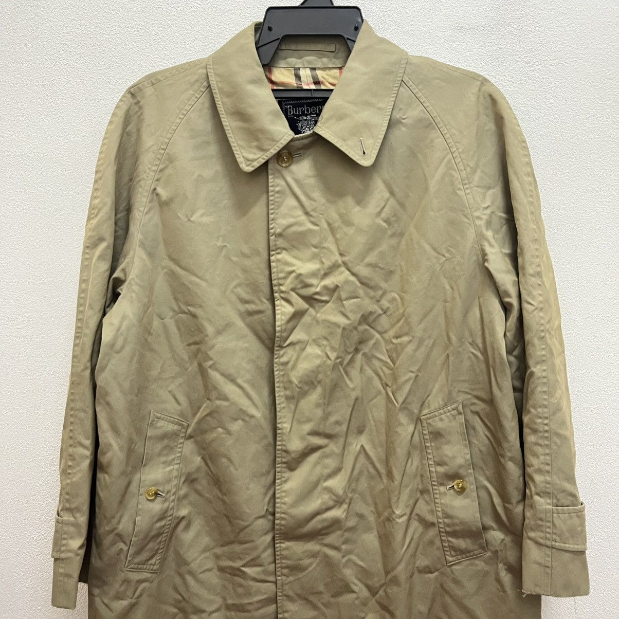 Burberry Rare Distressed Vintage Burberrys Nova Check Trench Jacket Size US L / EU 52-54 / 3 - 3 Thumbnail
