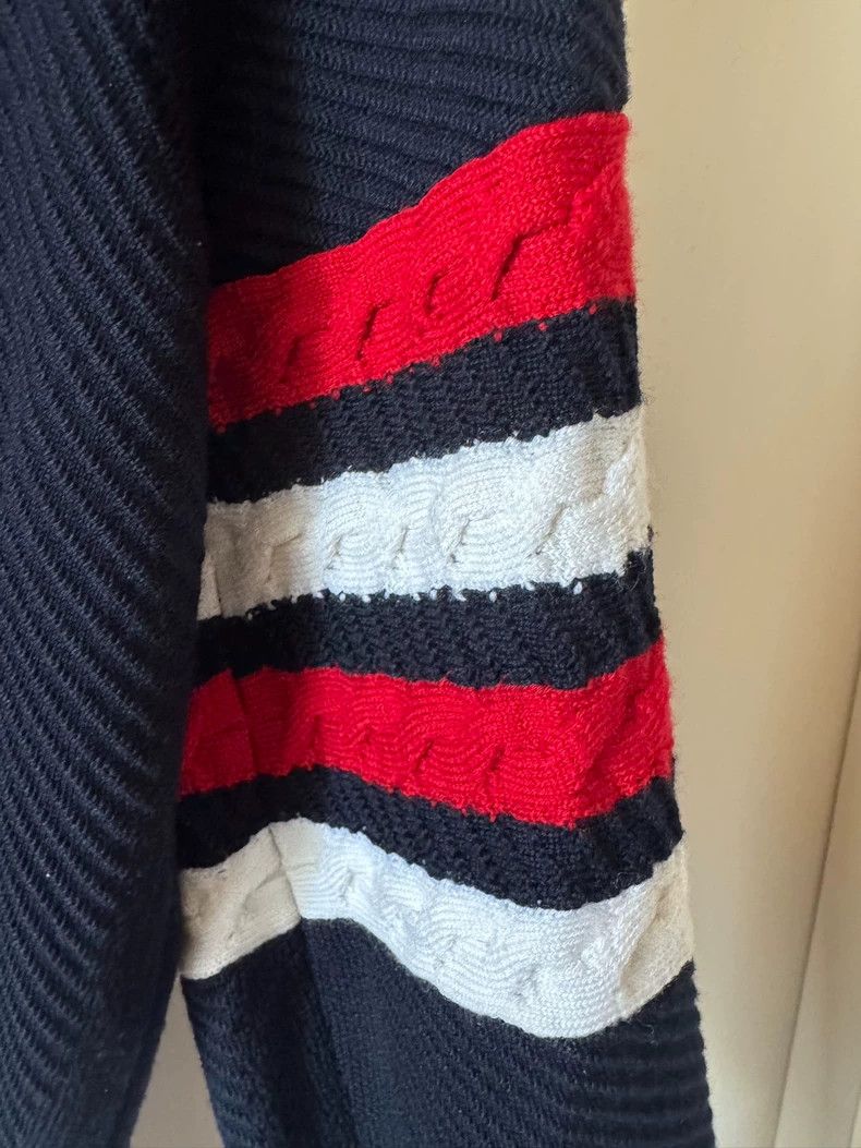 Thom Browne Thom browne Tibetan green four-striped wool knitted cardiga Size US L / EU 52-54 / 3 - 3 Thumbnail