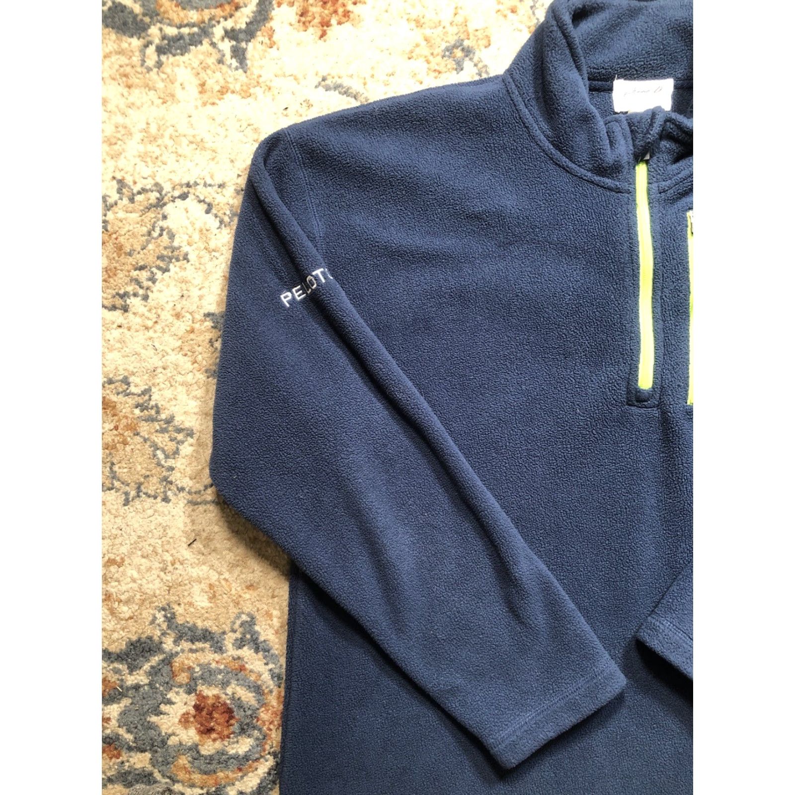 johnnie-O Johnnie-O Sweater Shirt 1/4 Zip Mock Neck Long Sleeve Blue Fleece Embroidered Logo Mens Large Pullover Size US L / EU 52-54 / 3 - 3 Thumbnail