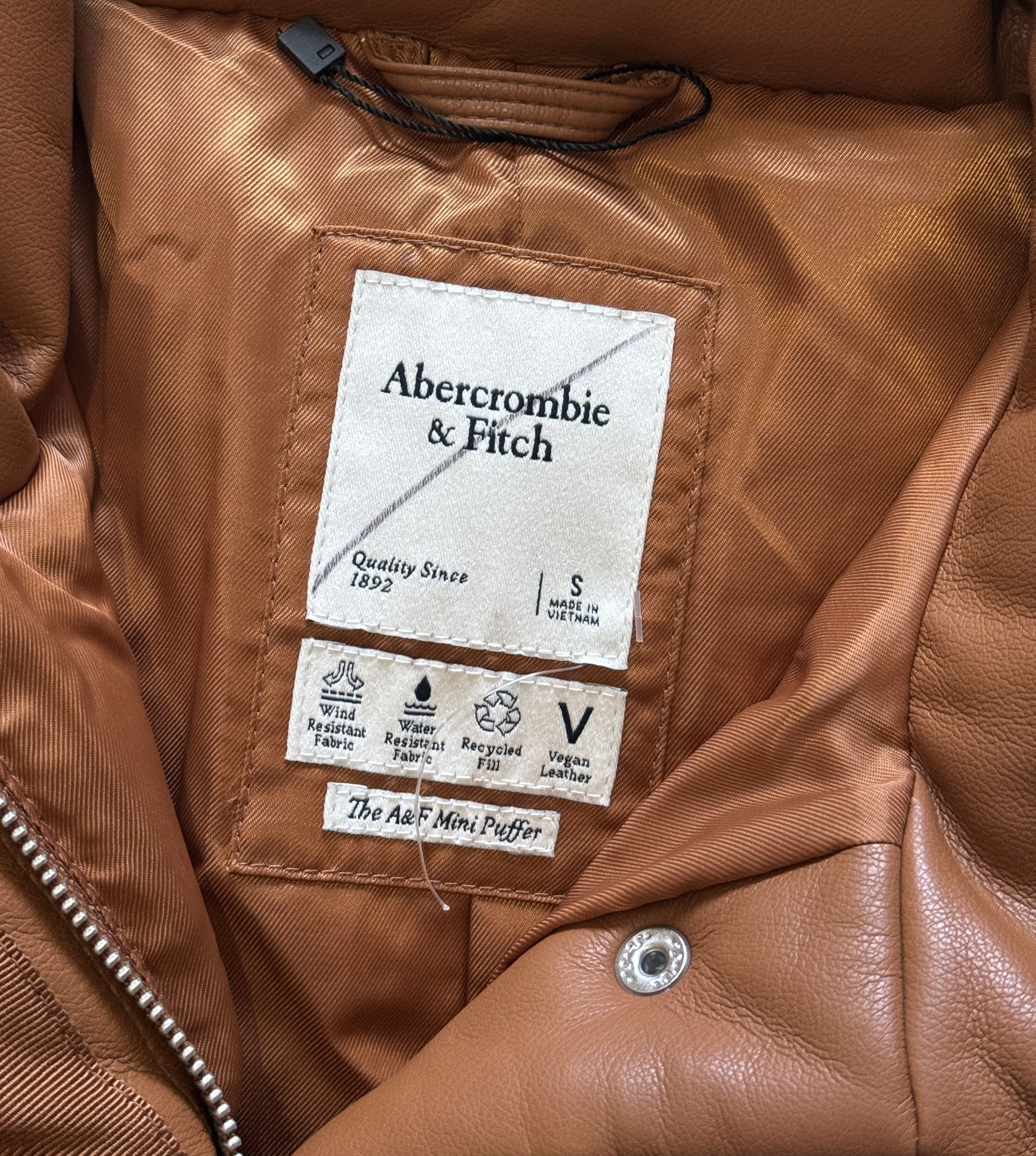Abercrombie & Fitch Abercrombie & Fitch Puffer Jacket Women's Vegan Leather S Size S / US 4 / IT 40 - 5 Thumbnail