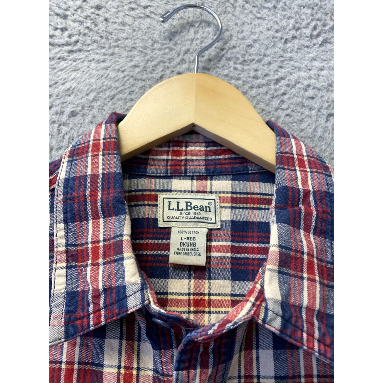 Vintage LL Bean Shirt Mens L Regular Red Plaid Cotton Button Well Made 162-12 Size US L / EU 52-54 / 3 - 4 Thumbnail