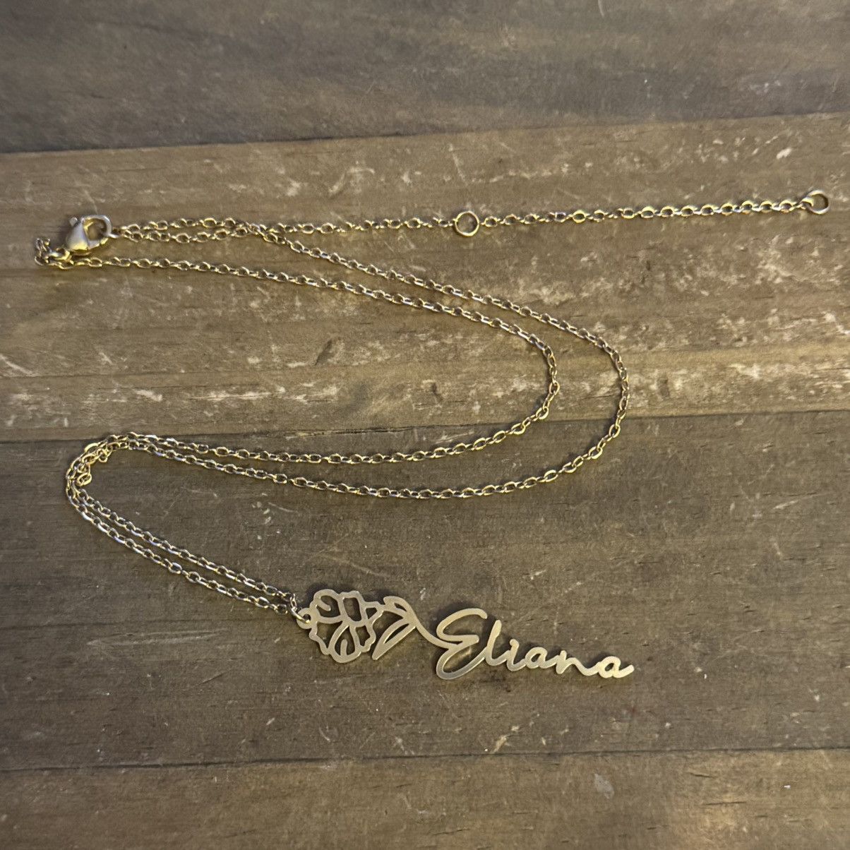 Other Custom gold tone Eliana flower name pendant necklace Size ONE SIZE - 2 Thumbnail
