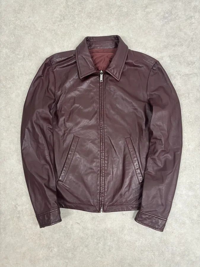 Prada AW2013 Prada Burgundy Leather Reversible Premium Jacket Size US S / EU 44-46 / 1 - 1 Thumbnail