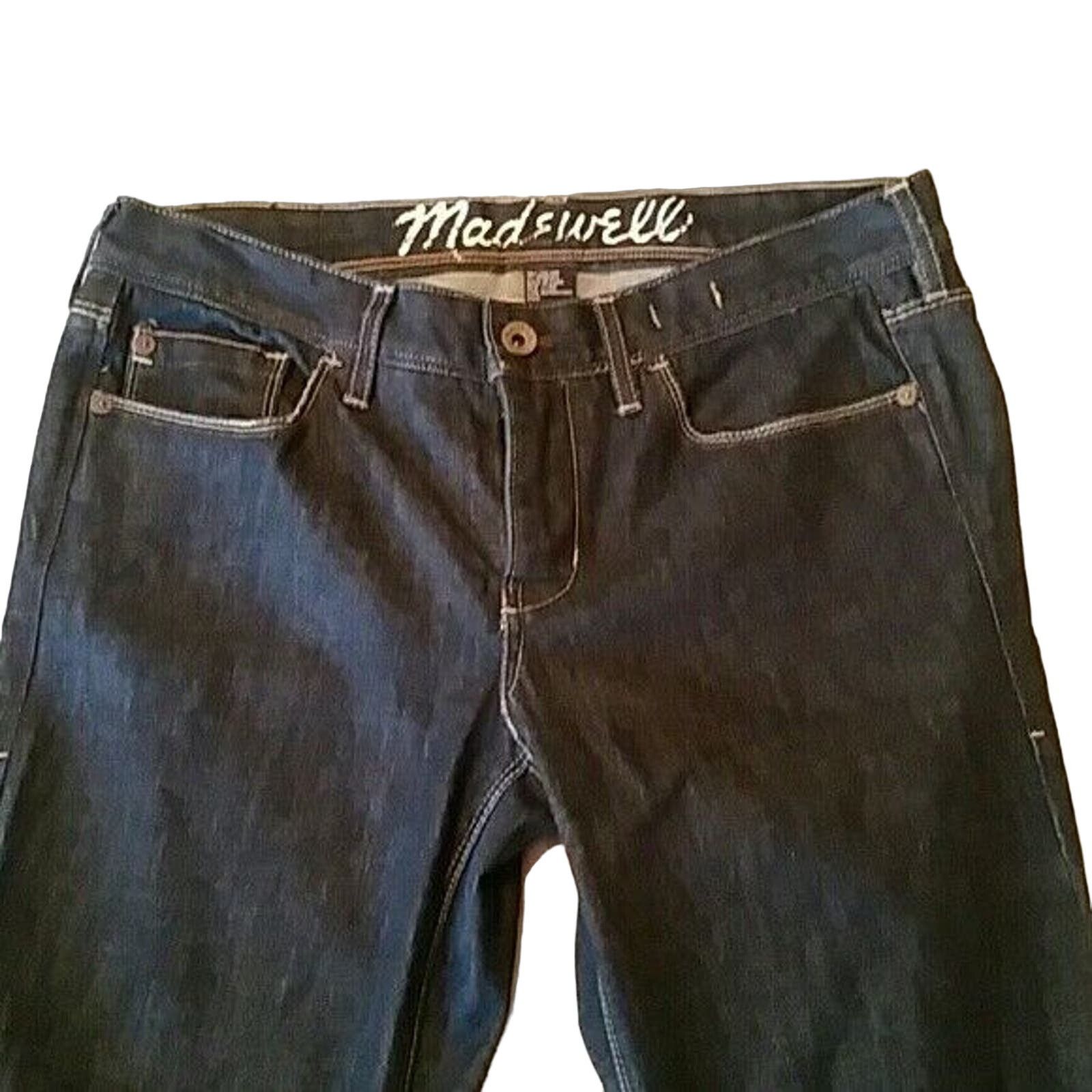 Madewell Madewell Jeans Women 29x34 Rail Straight Leg Dark Wash Denim Size 29" - 3 Thumbnail