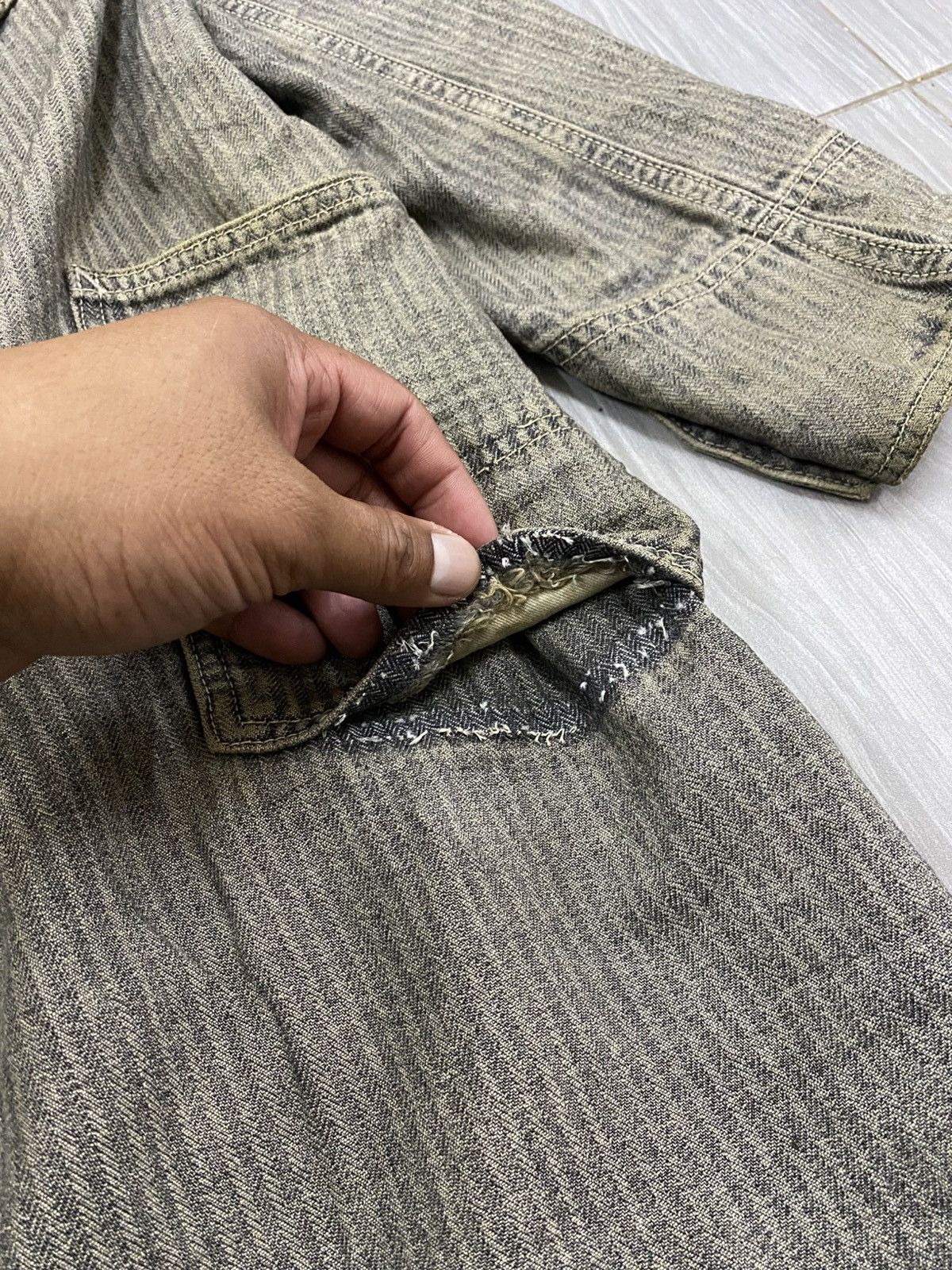 Lee Vtg 40s Lee Herringbone Work Jacket ( House Mark ) Size US M / EU 48-50 / 2 - 8 Thumbnail