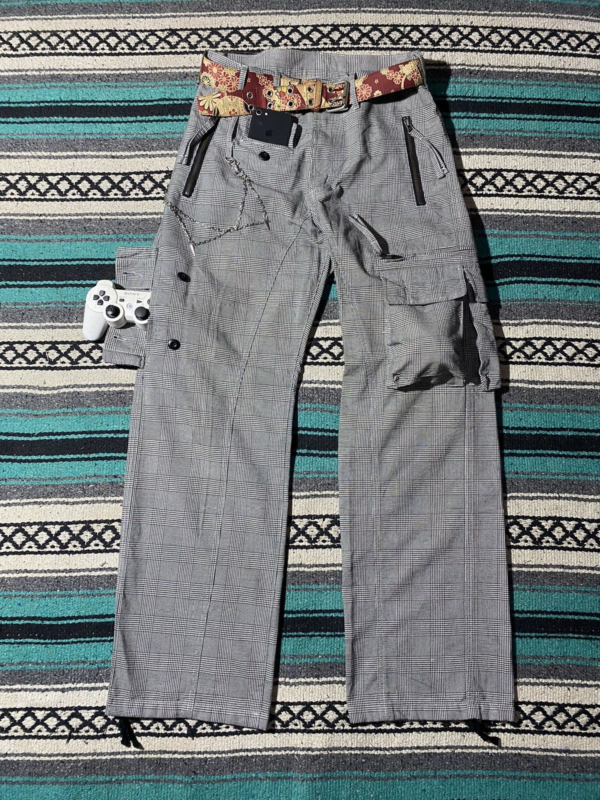 PPFM RARE ‼️ PPFM Multi 3D Pocket Plaid Utility Pants Size US 32 / EU 48 - 3 Thumbnail