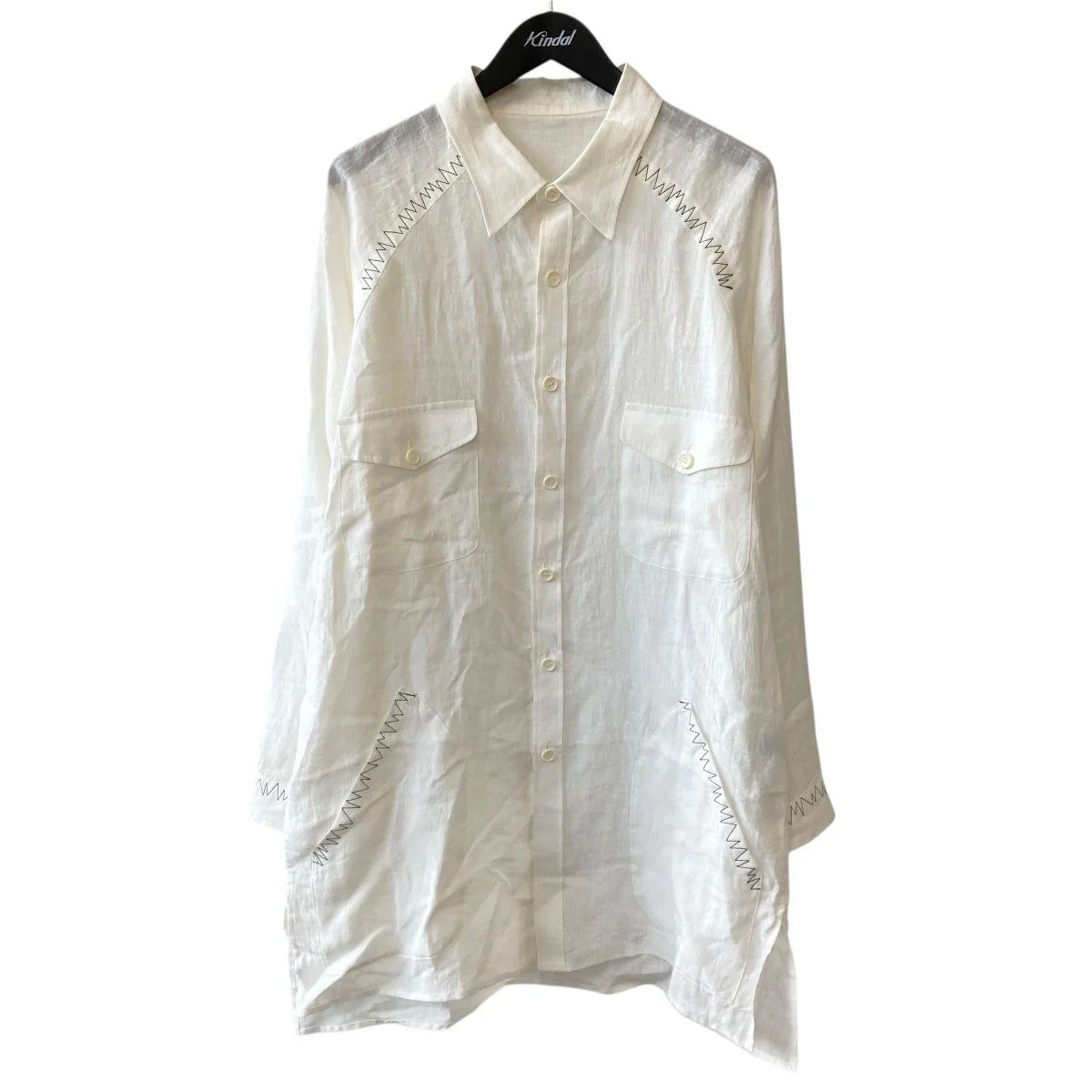 Yohji Yamamoto Yohji Yamamoto pour homme/HS-B47-306 Linen Shirt Size US M / EU 48-50 / 2 - 1 Thumbnail