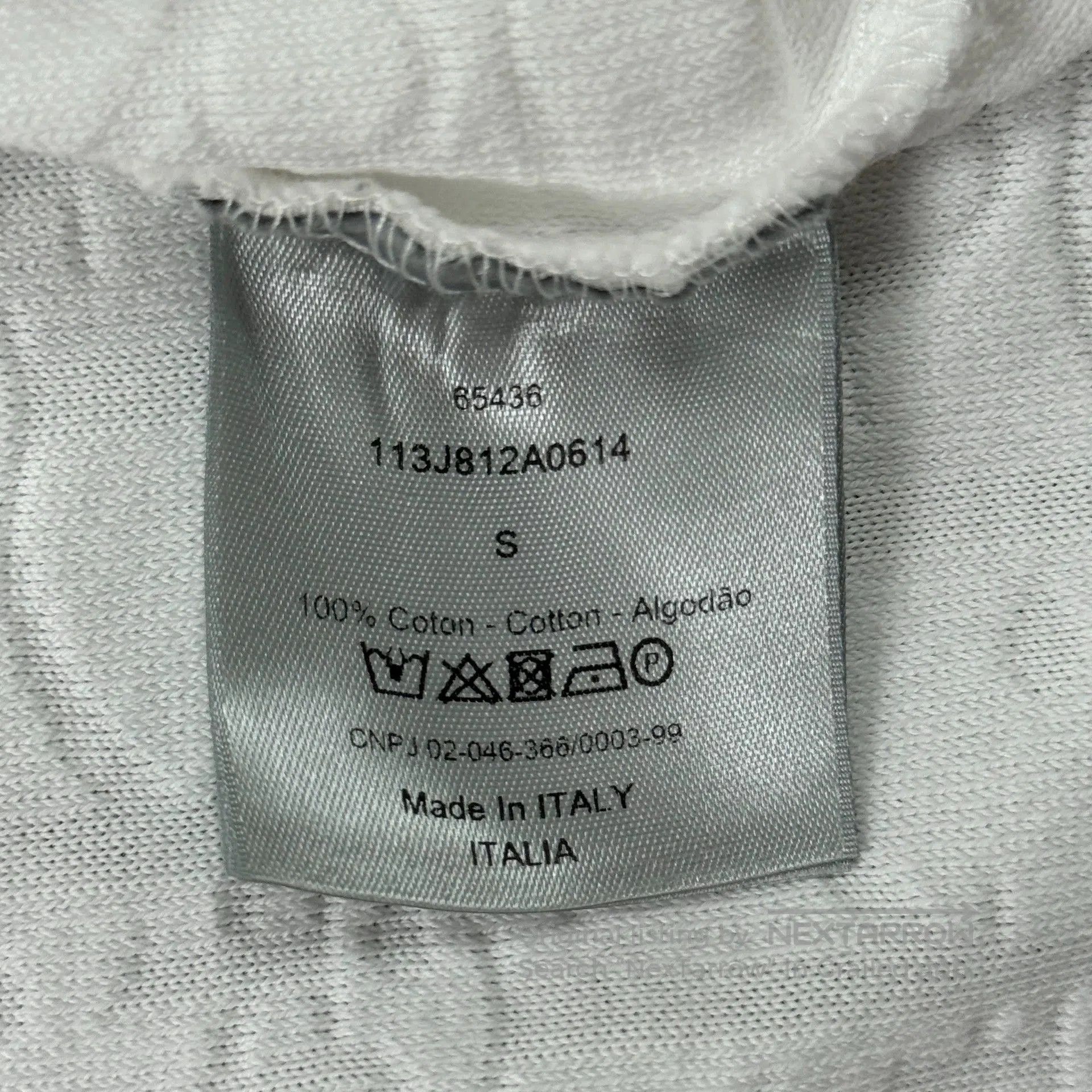 Dior Dior White Towel-Bottom Printed Polo. Size US S / EU 44-46 / 1 - 4 Thumbnail
