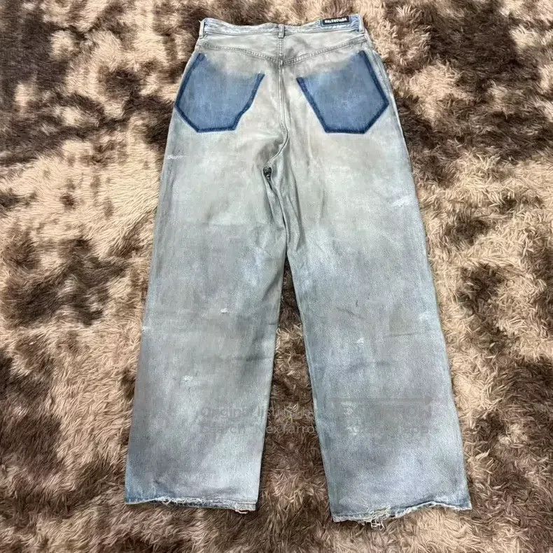 Balenciaga Balenciaga size S Mud season 23ss reverse distressed jeans Size US 27 - 5 Thumbnail