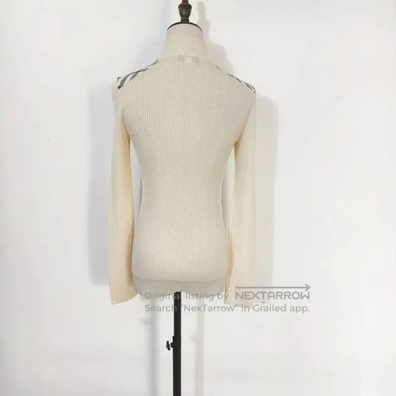 Burberry Burberry Women’s Cream Wool Long Sleeve Knit Top. Size M / US 6-8 / IT 42-44 - 6 Thumbnail