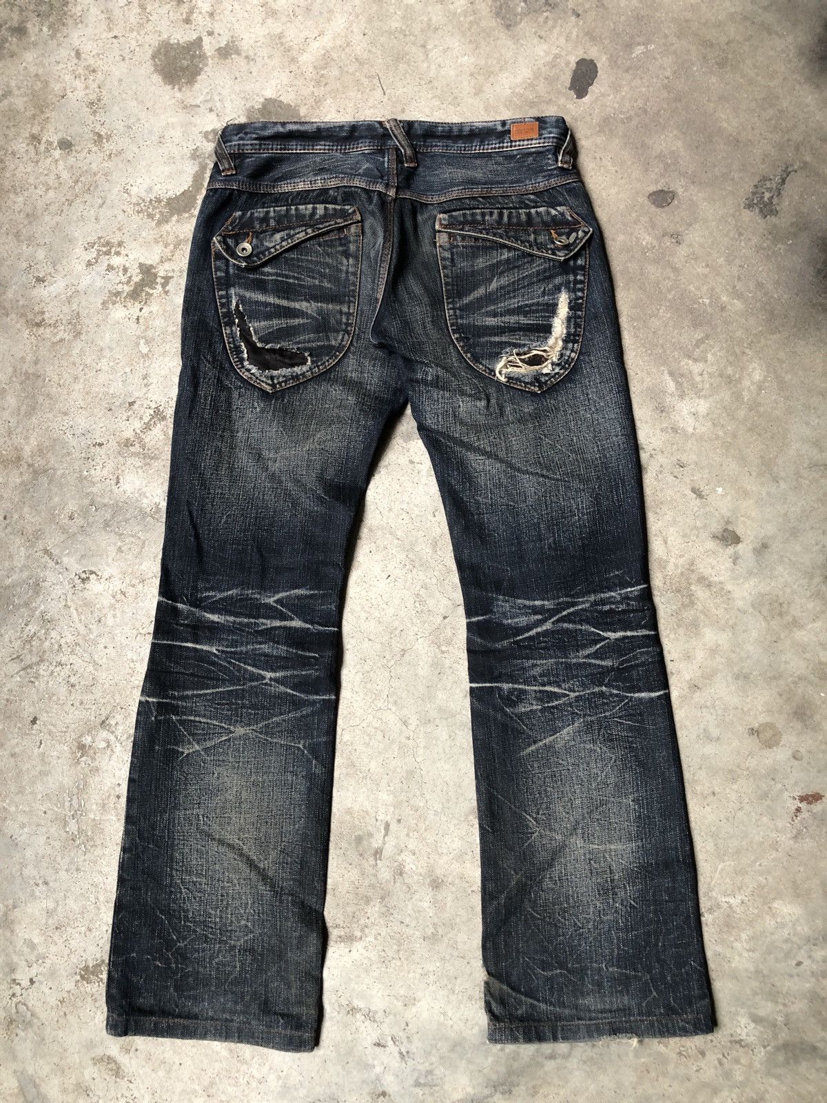 Japanese Brand Nicole Club For Men Flare Denim Jeans Size US 31 - 8 Thumbnail