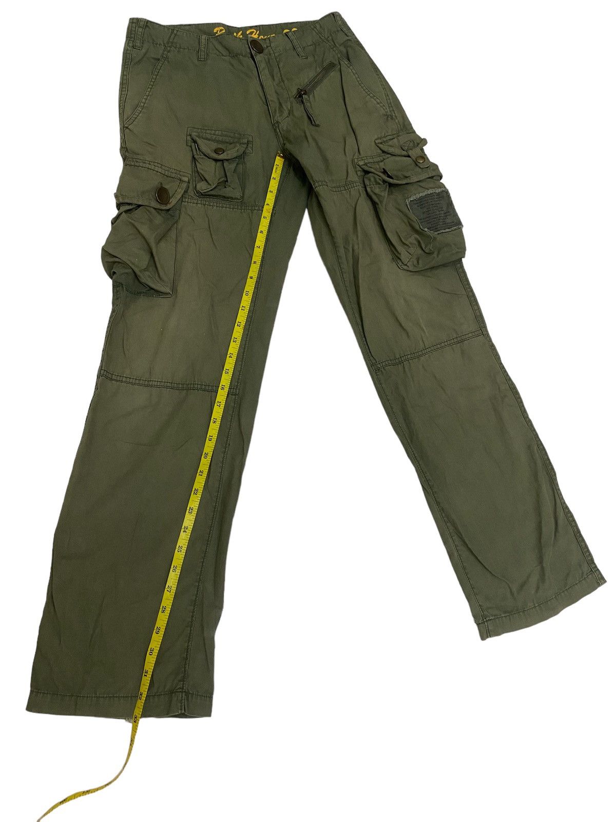 Japanese Brand Real Crush Faded Distressed Cargo Pants Size US 30 / EU 46 - 6 Thumbnail