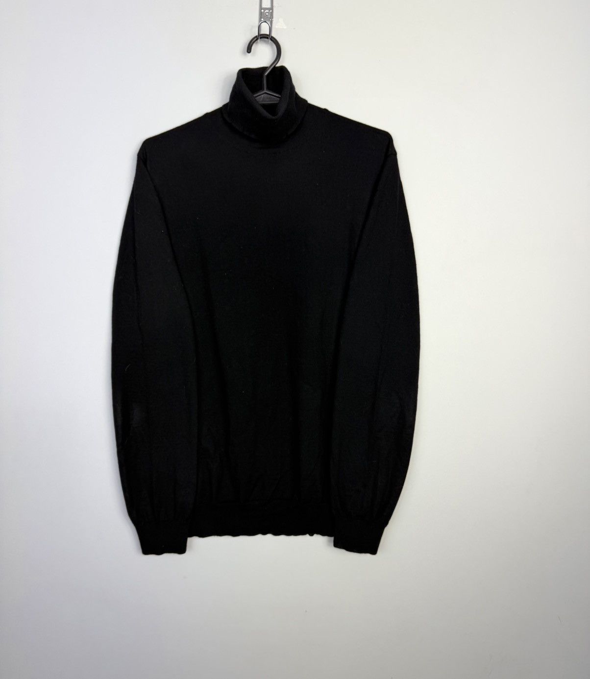 Lanvin Lanvin 100% Extrafine Wool Turtleneck Sweater Black Jeanne Size L / US 10 / IT 46 - 2 Thumbnail