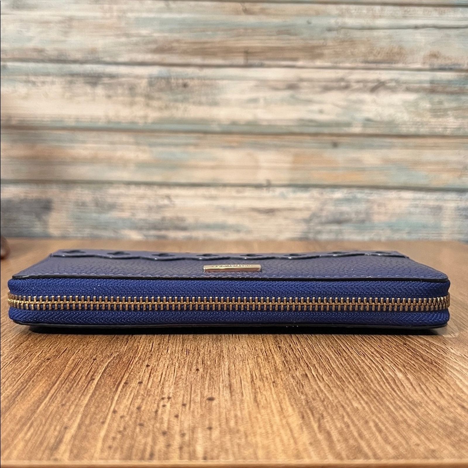Kate Spade Kate Spade Neda Market Street Accordion Wallet Blue Leather Size ONE SIZE - 5 Thumbnail