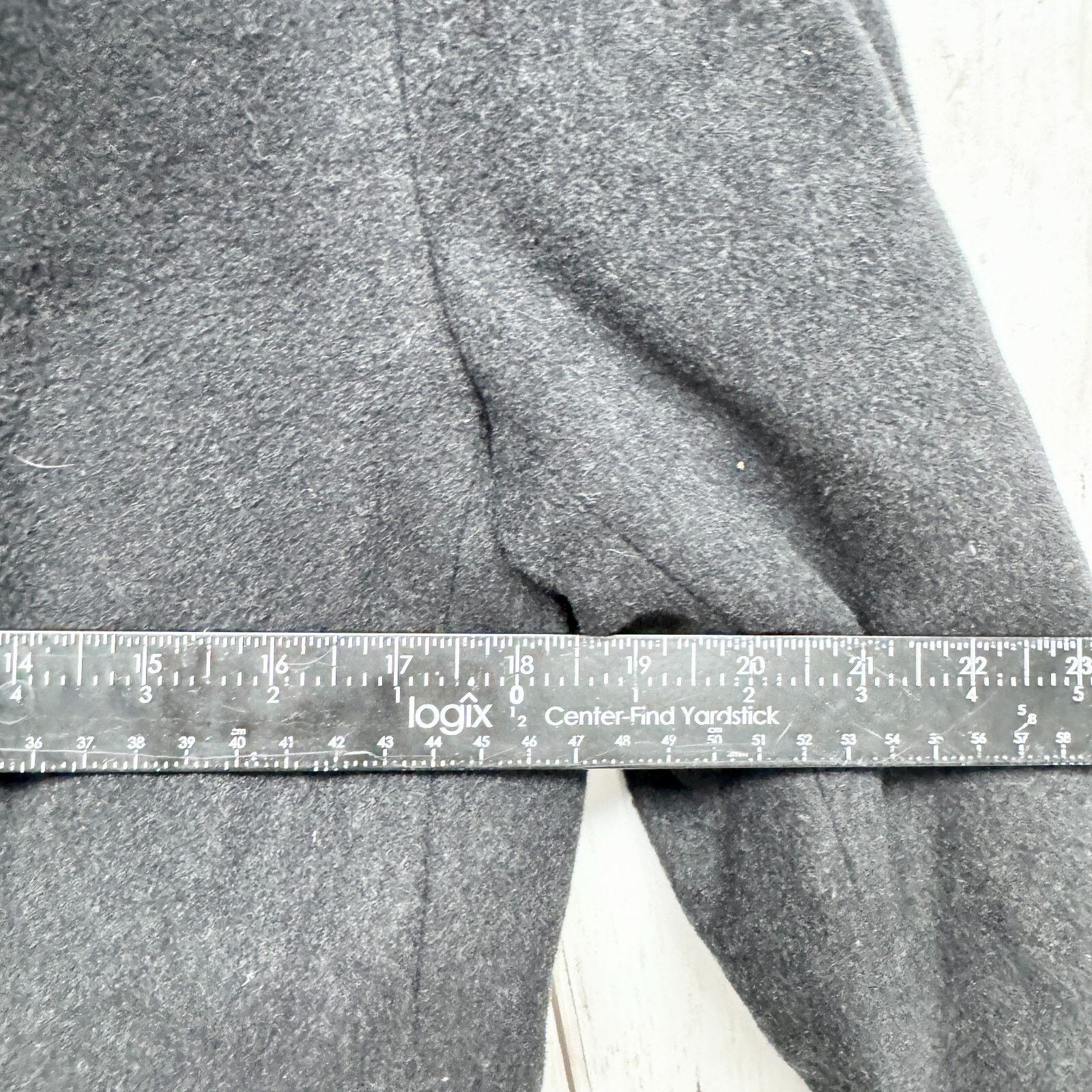 Lands' End Lands' End Coat Size 10 Gray Wool Collared Peacoat Front Size L / US 10 / IT 46 - 4 Thumbnail