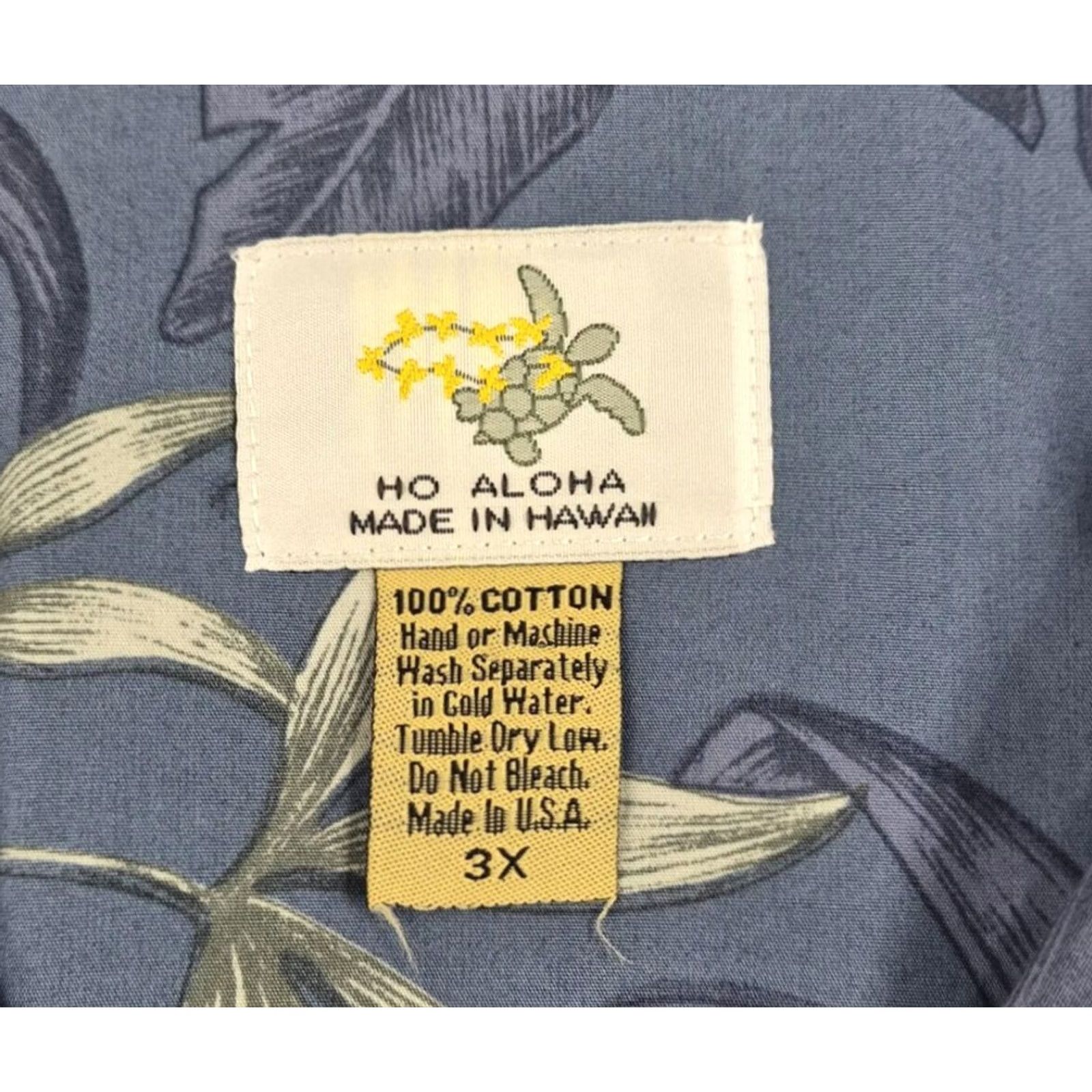 ALOHAS Ho Aloha Button Up Shirt Mens 3XL Blue Floral Hawaiian Aloha Short Sleeve Size US XXL / EU 58 / 5 - 5 Thumbnail