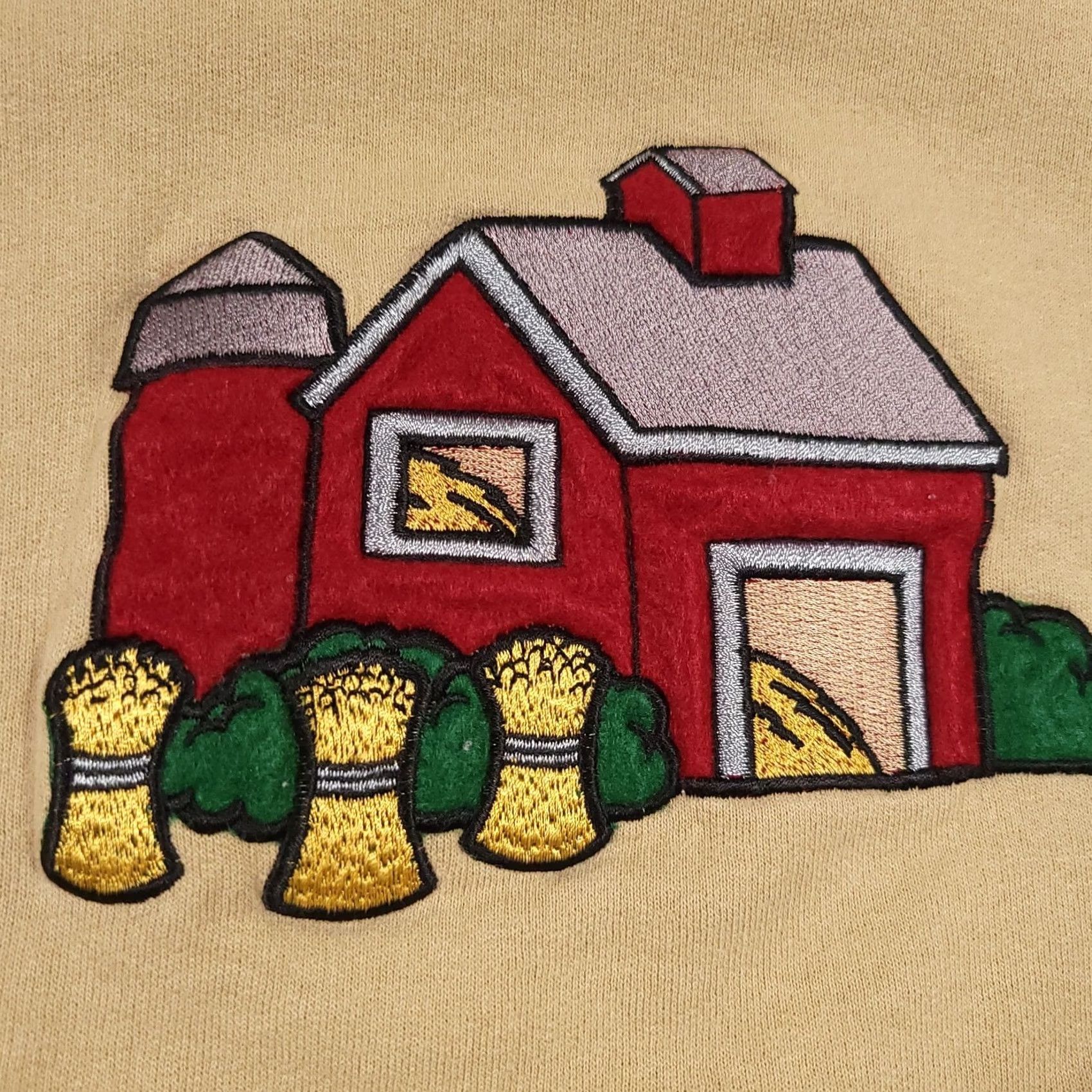 Vintage VINTAGE Ginnis Girls Sweatshirt Pullover Women M Brown Embroidered Farm 90s Western USA Made Size M / US 6-8 / IT 42-44 - 4 Thumbnail
