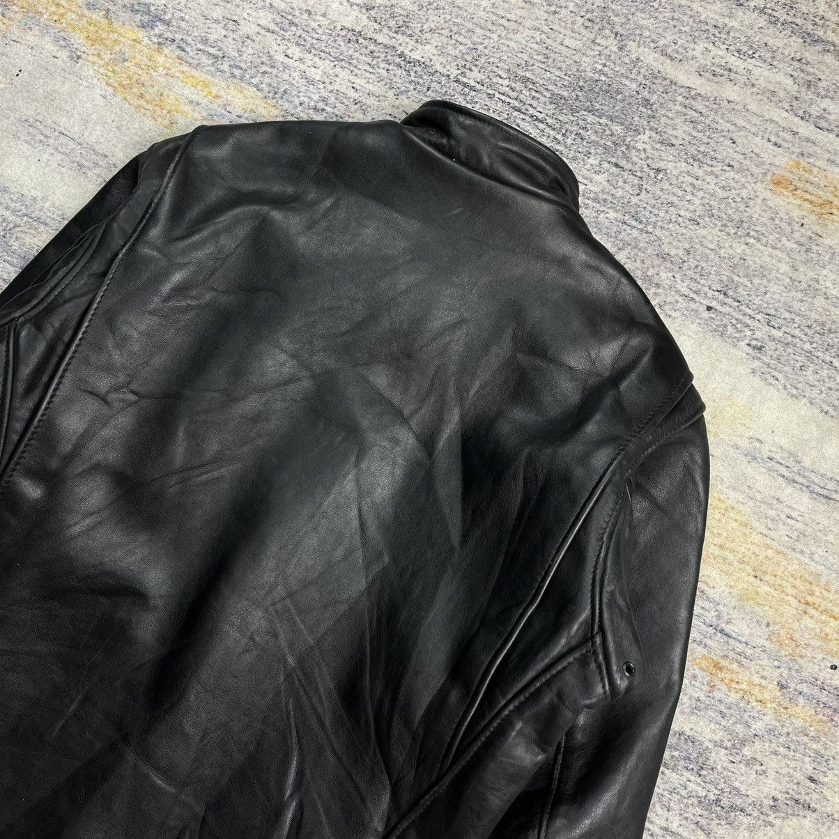 Schott × Vanson Leathers Vintage 90s Schott 013 cafe racer biker leather jacket Size US M / EU 48-50 / 2 - 7 Thumbnail