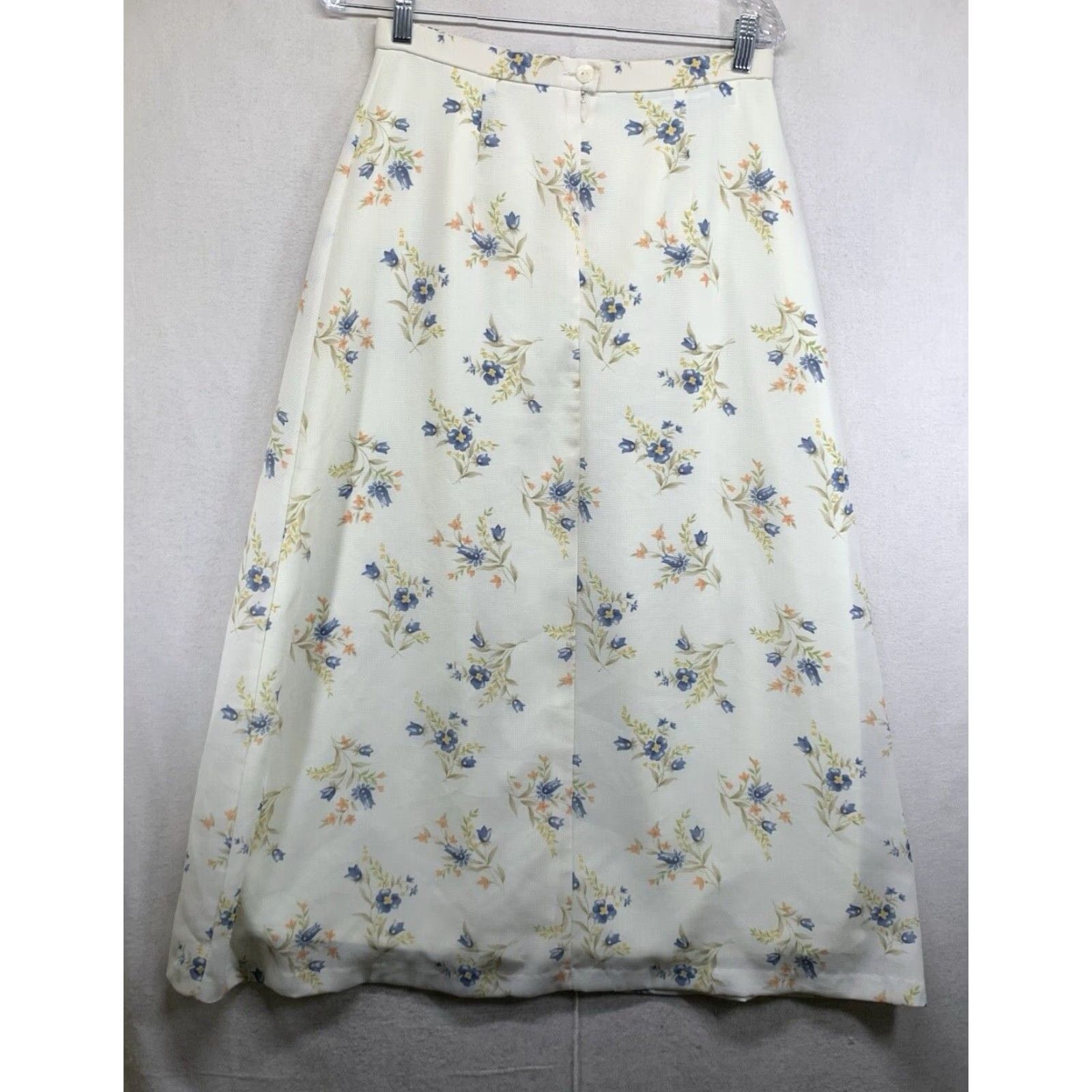 Pendleton Pendleton Skirt Women A-Line Midi Ivory Floral Polyester Lined Zipper Button American Hippie Flower 8 Womens Size 30" / US 8 / IT 44 - 2 Thumbnail