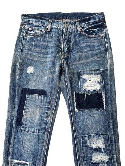 Vintage VINTAGE PATCHWORK JEANS RARE COLOUR Size US 31 - 2 Thumbnail