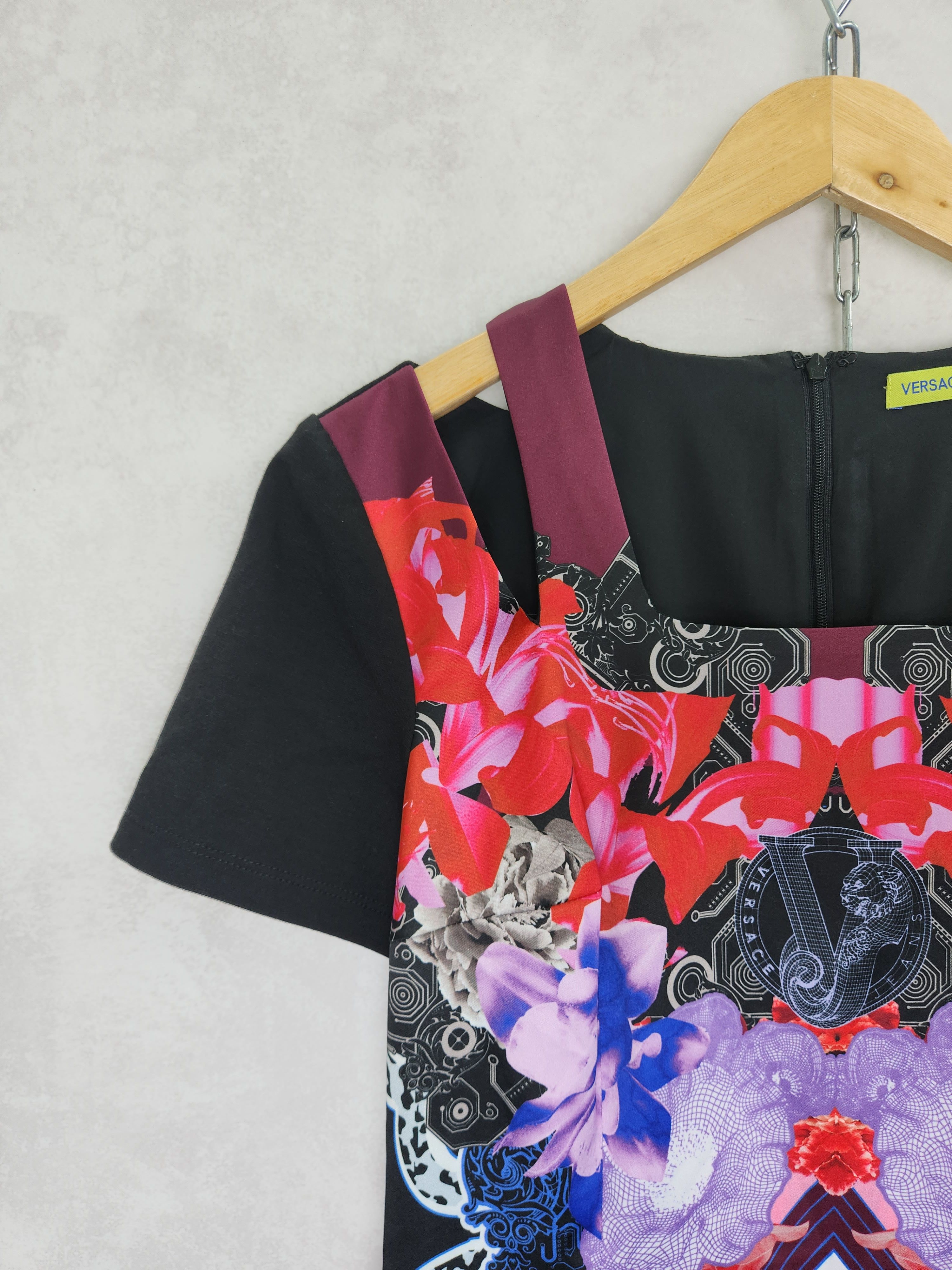 Versace Versace jeans colorfull floral A-line dress Size M / US 6-8 / IT 42-44 - 5 Thumbnail